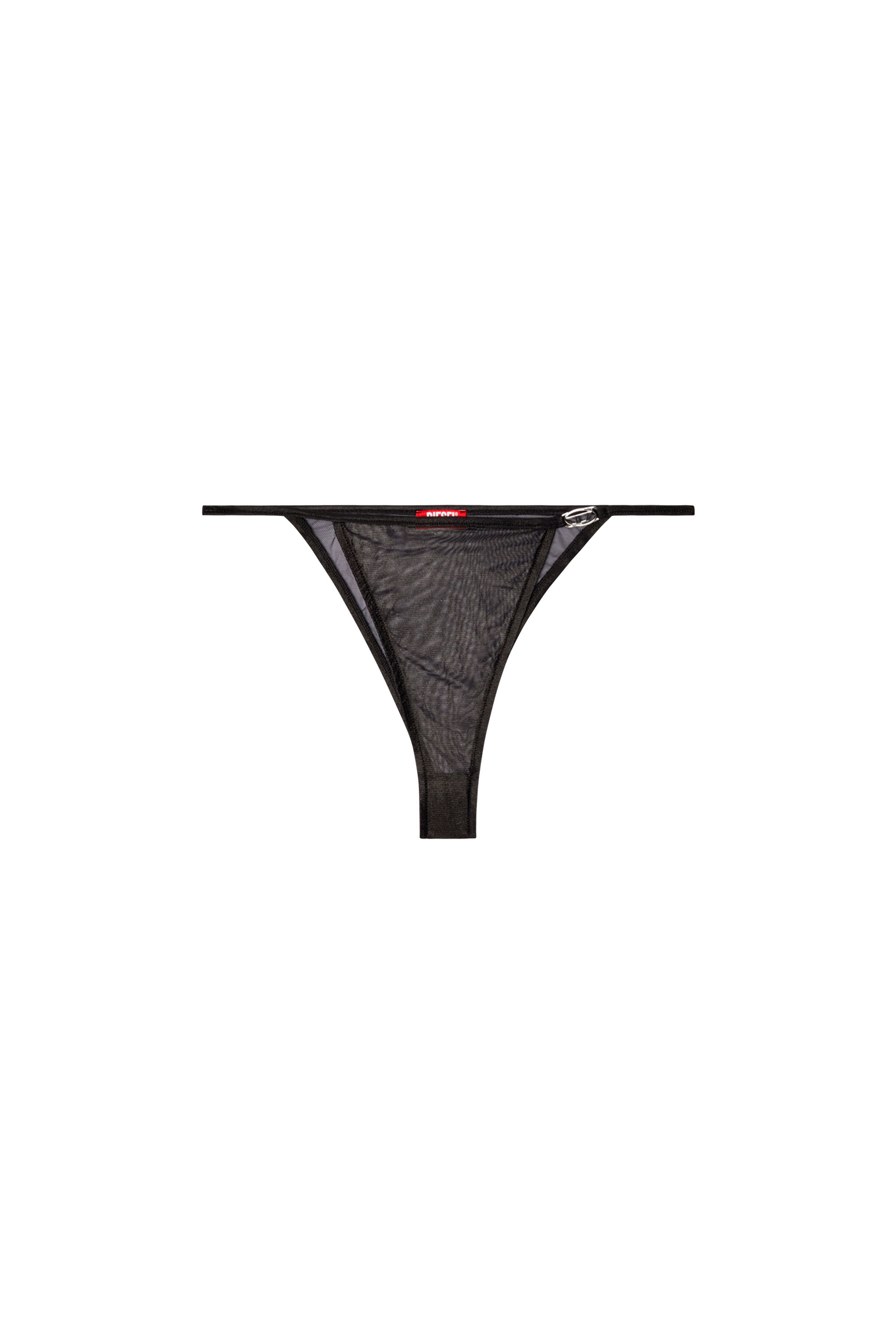 Diesel - PUNCHY-GFT, Female's Metallic briefs with Oval D detail in ブラック - 4