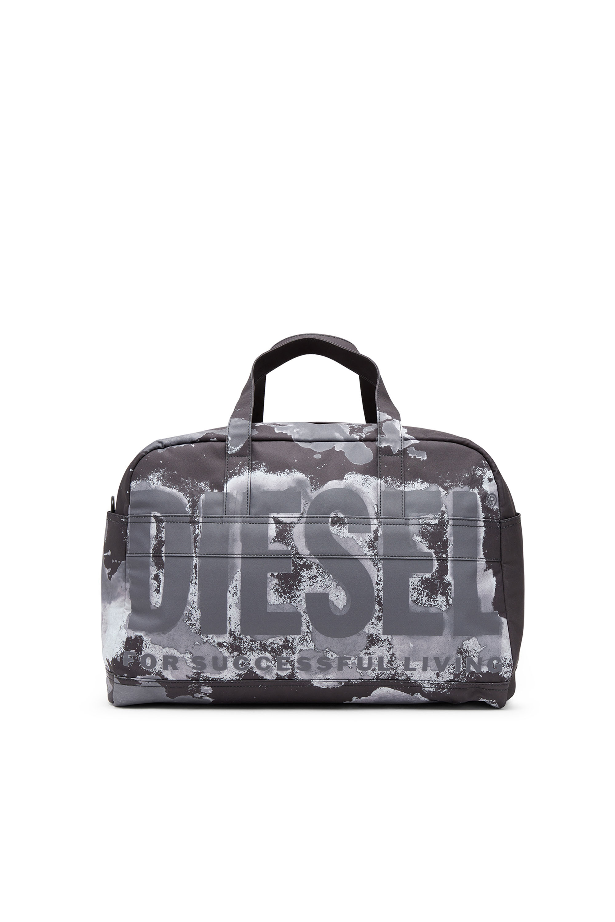 Diesel - RAVE DUFFLE L X, Male Rave-Duffle bag with bleeding logo print in マルチカラー - Image 1