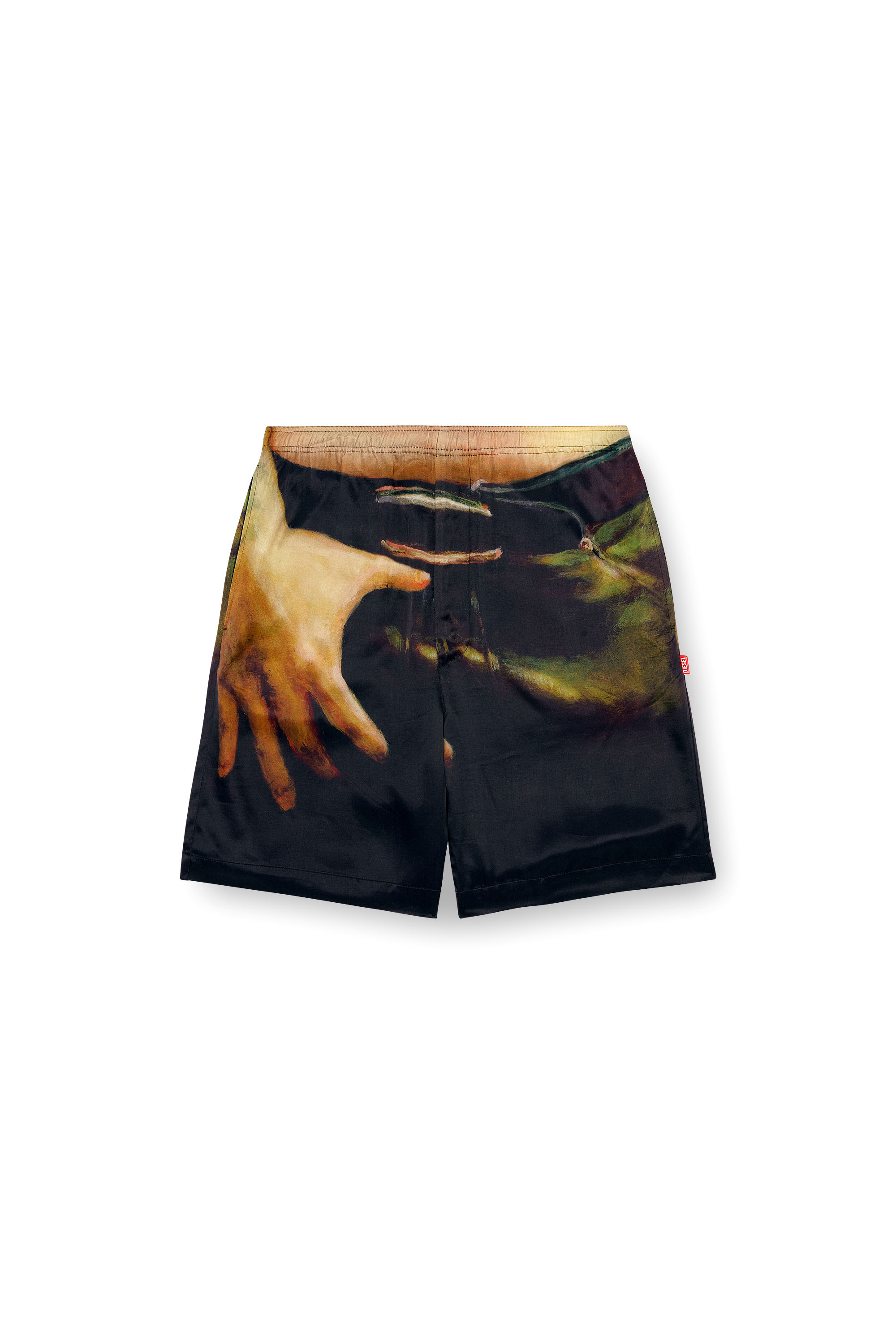 Diesel - PR-P-TOLL-SHO-SS, Unisex's Viscose shorts with all-over print in ブラック - 6