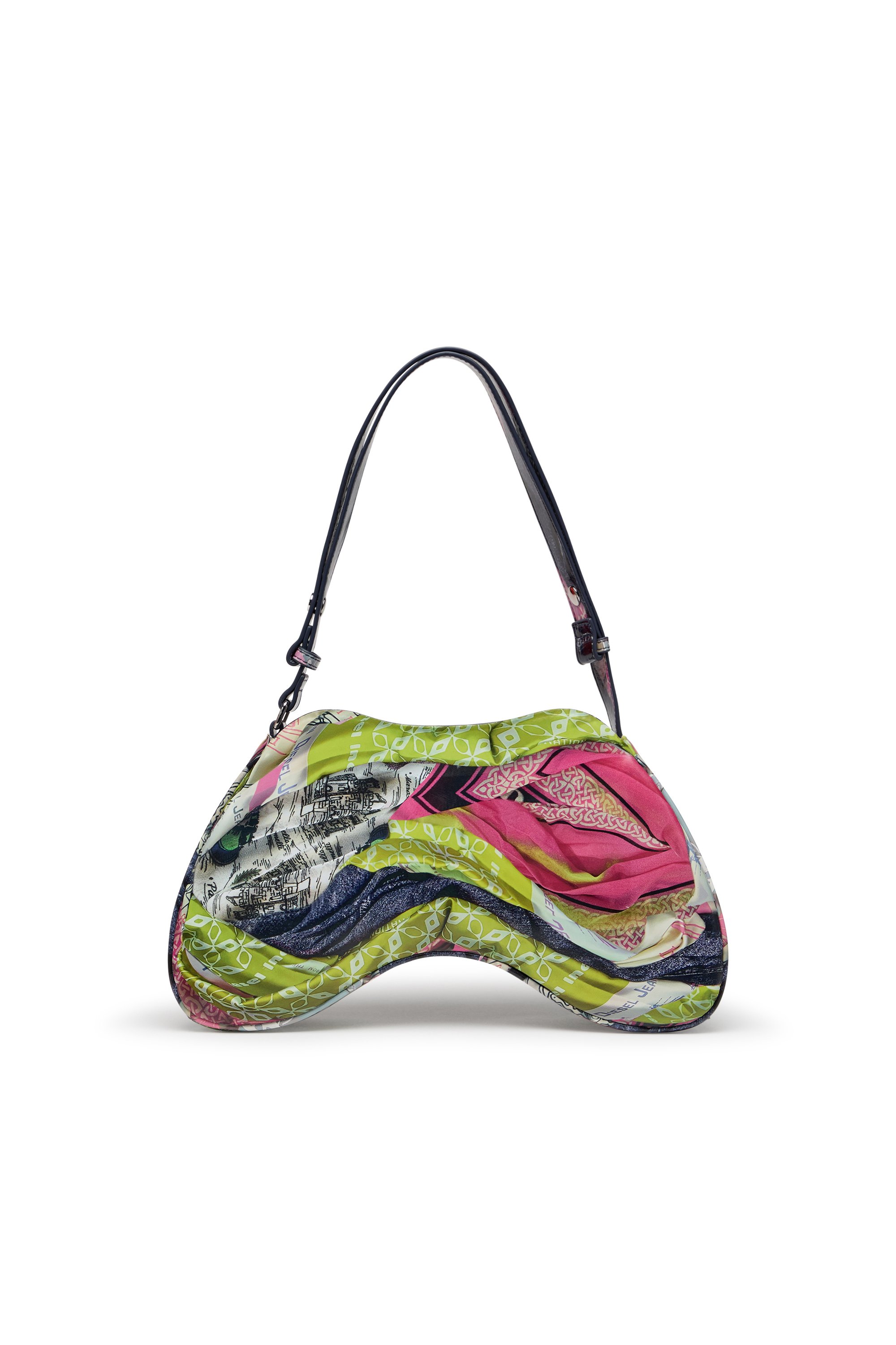 Diesel - PLAY SHOULDER, Female's Play-Glossy shoulder bag with print in ピンク/イエロー - 2