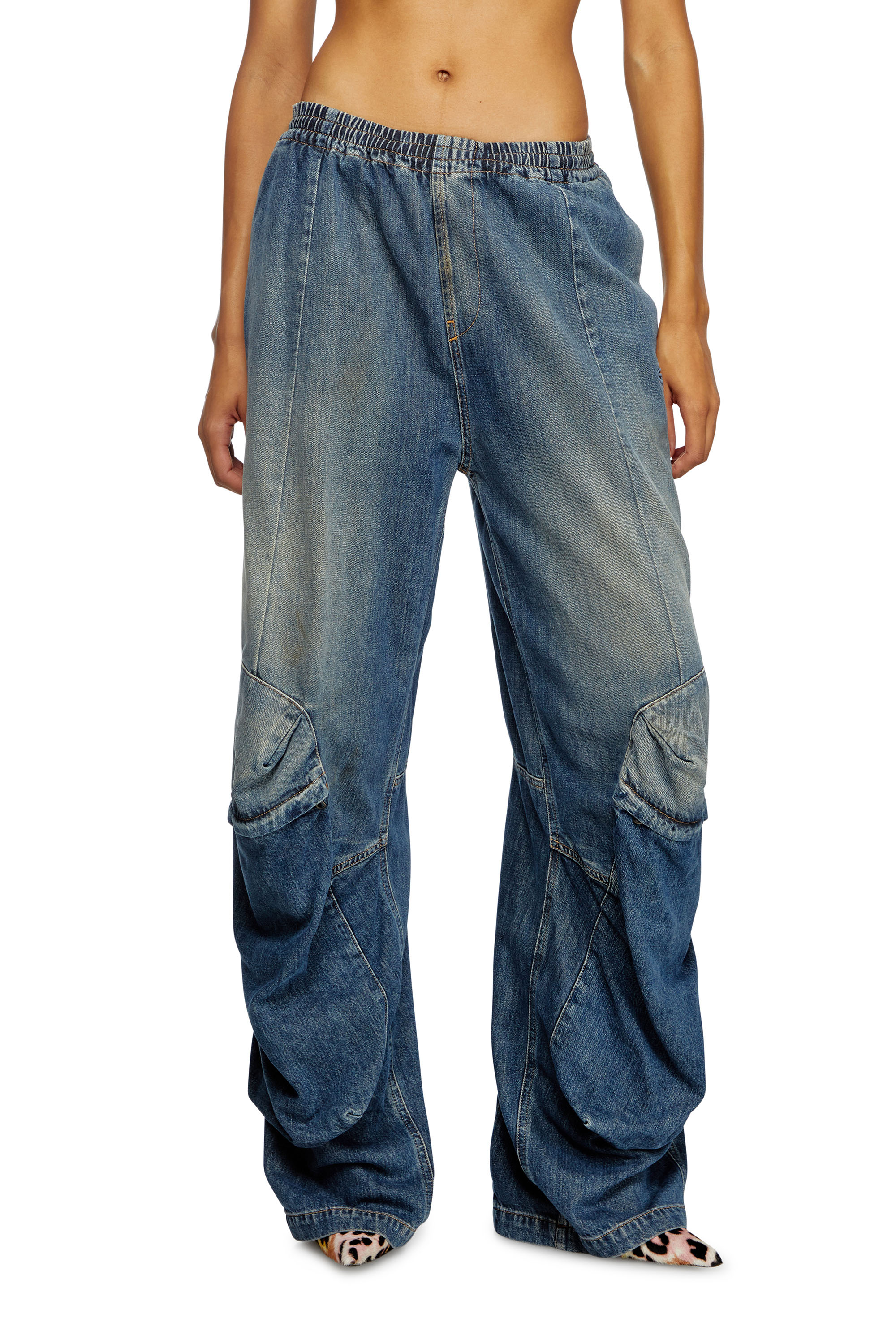 Diesel - Unisex's Relaxed Jeans D-Para 09L14, ミディアムブルー - 6