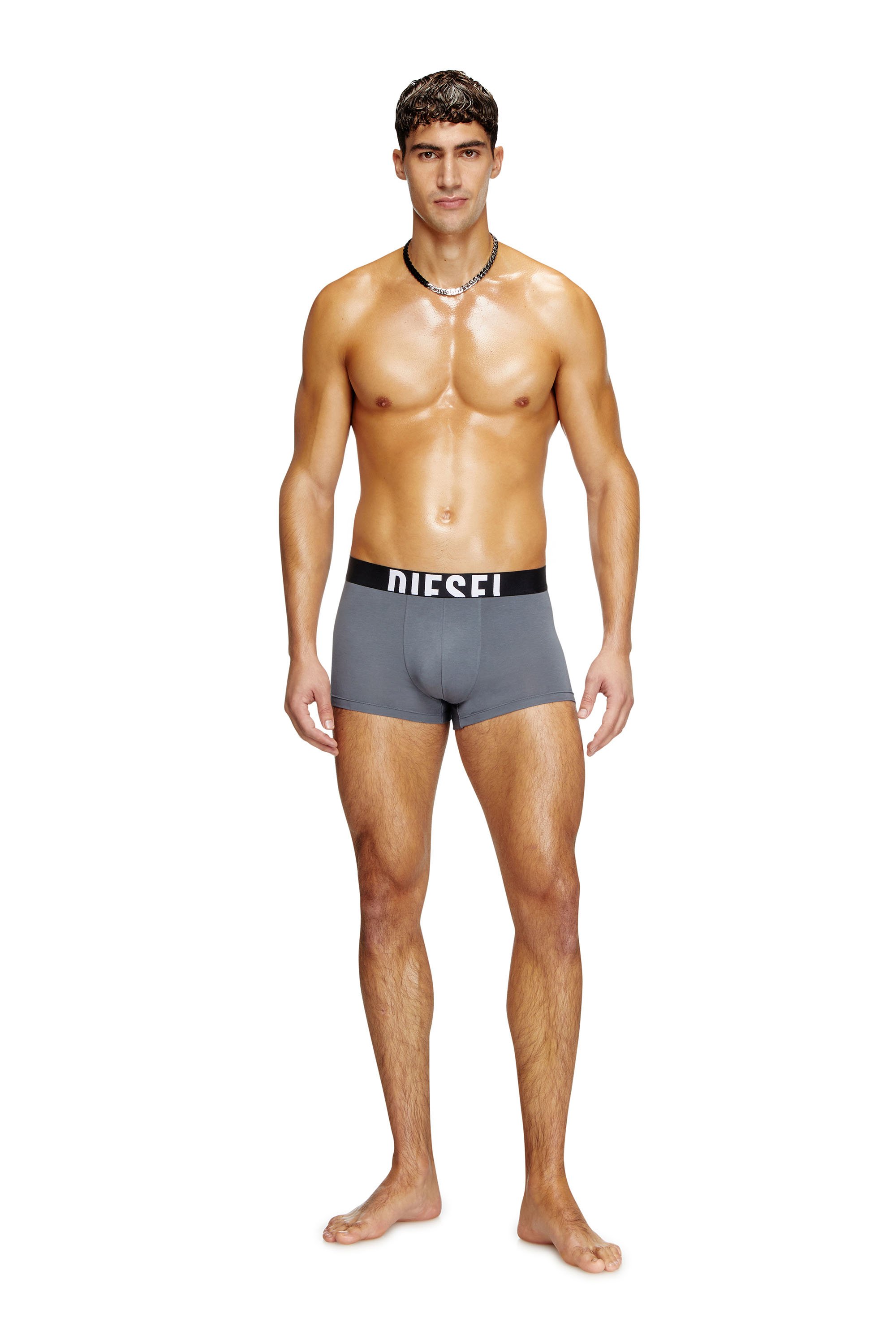 Diesel - DAMIEN-D-POP-40, Male's Boxer briefs with acid rain print in グレー - 1