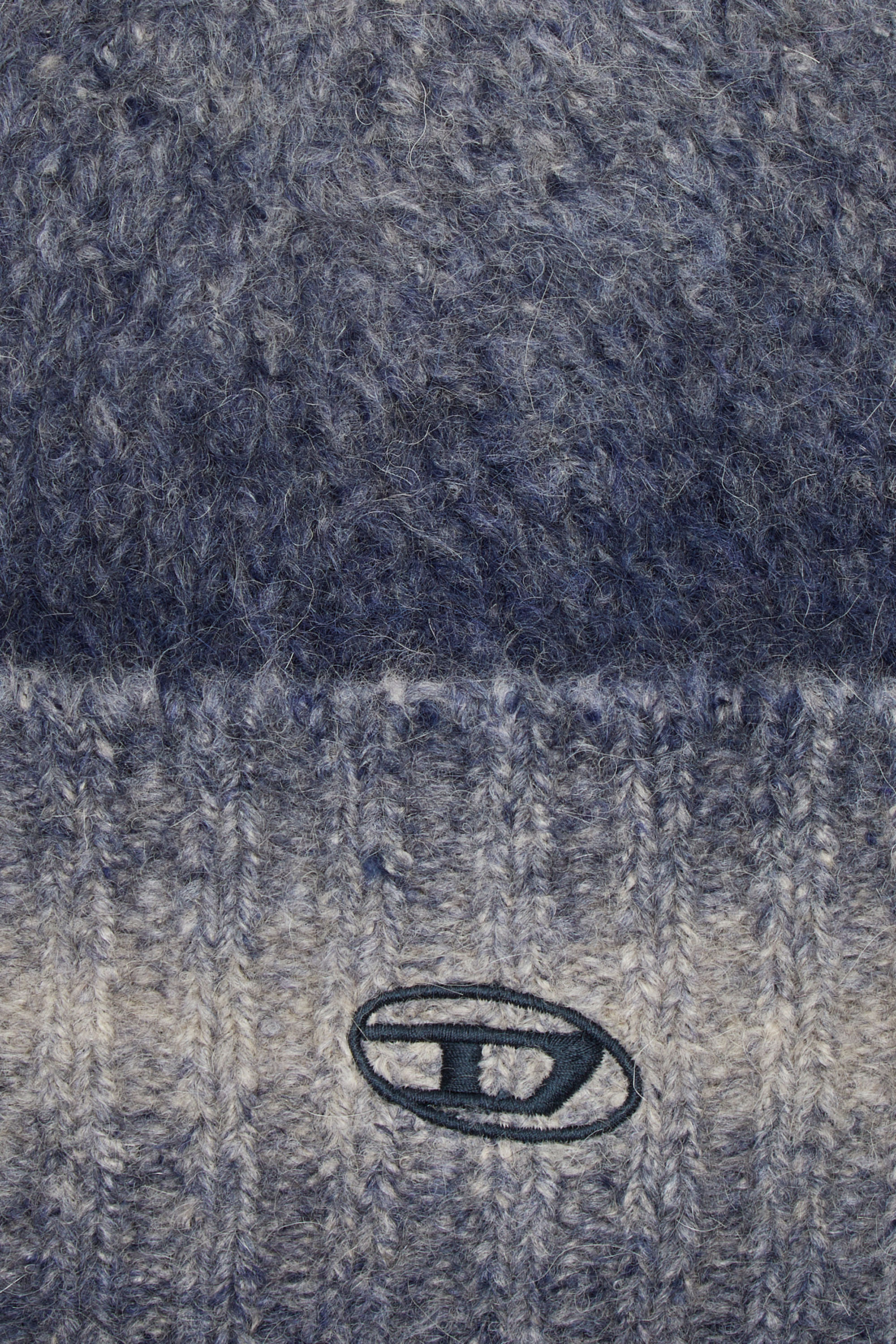 Diesel - K-PELO, Unisex's Alpaca beanie with Oval D embroidery in ブルー - 4