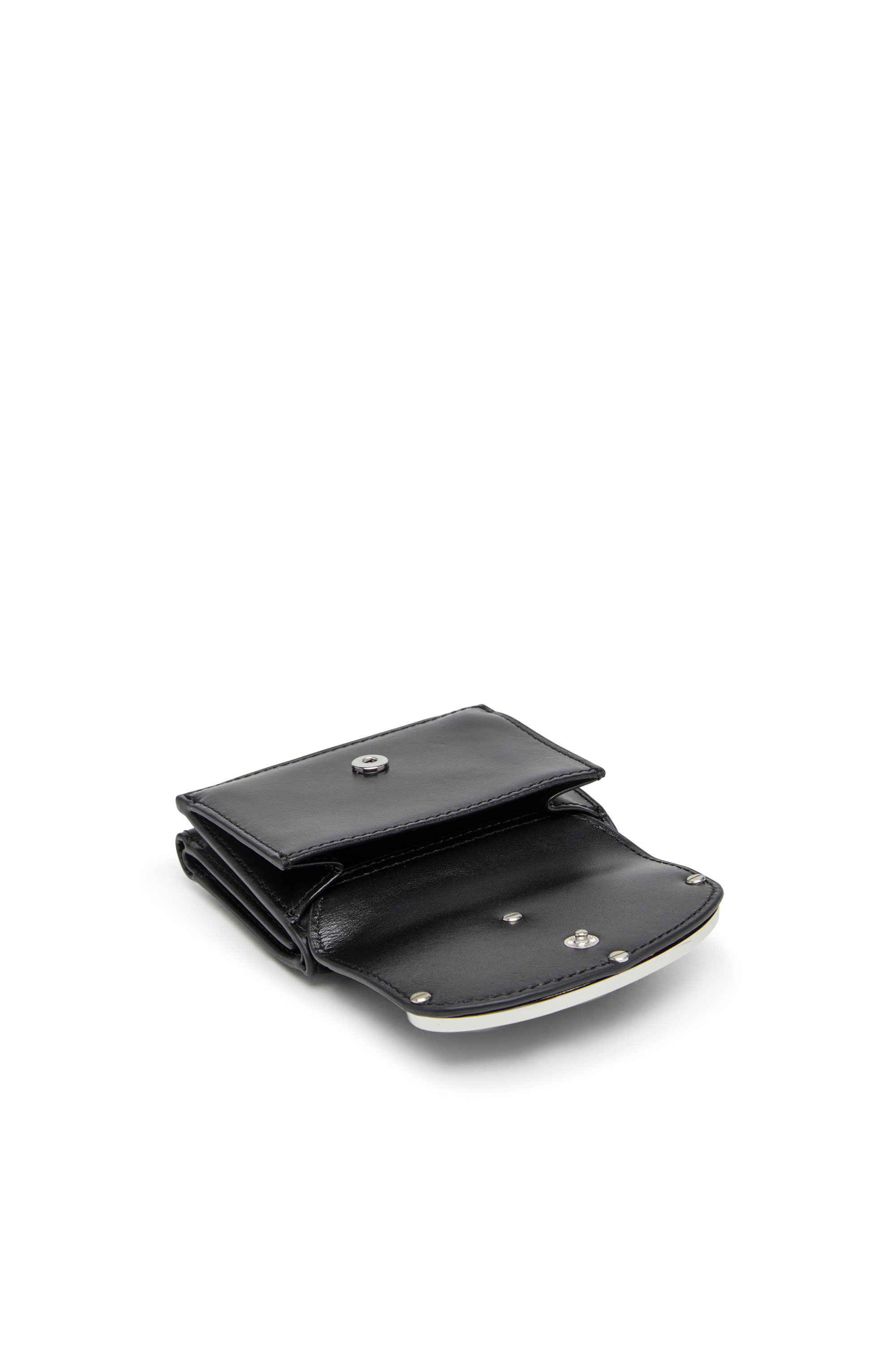 Diesel - 1DR TRI FOLD COIN XS II, Female's Tri-fold wallet in leather in ブラック - 4