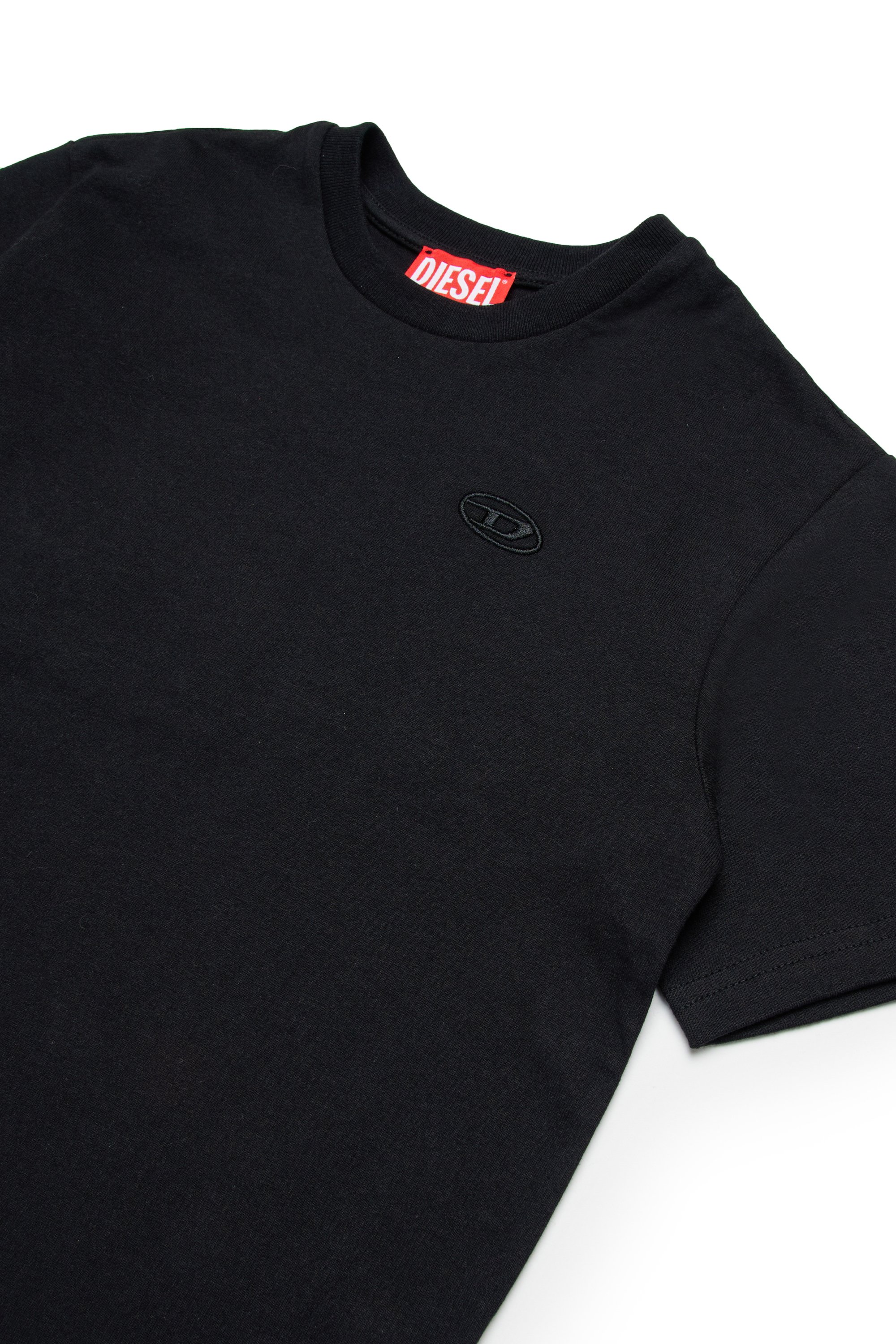 Diesel - TBOGGYMEGOVALD OVER, Male's T-shirt with mega Oval D embroidery in ブラック - 3