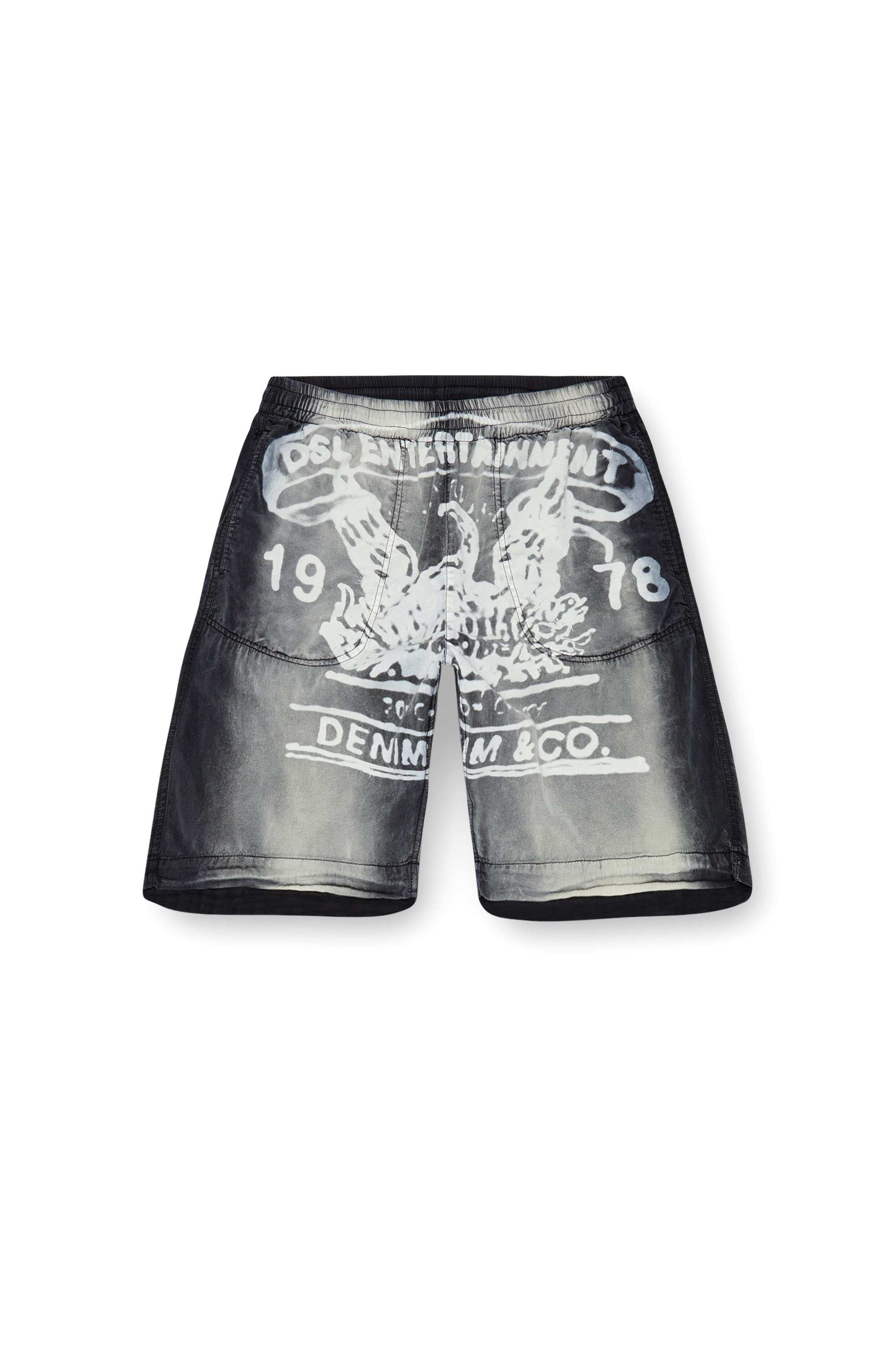 Diesel - P-EEKLO-SHORT, Male Faded shorts with archival print in マルチカラー - Image 4
