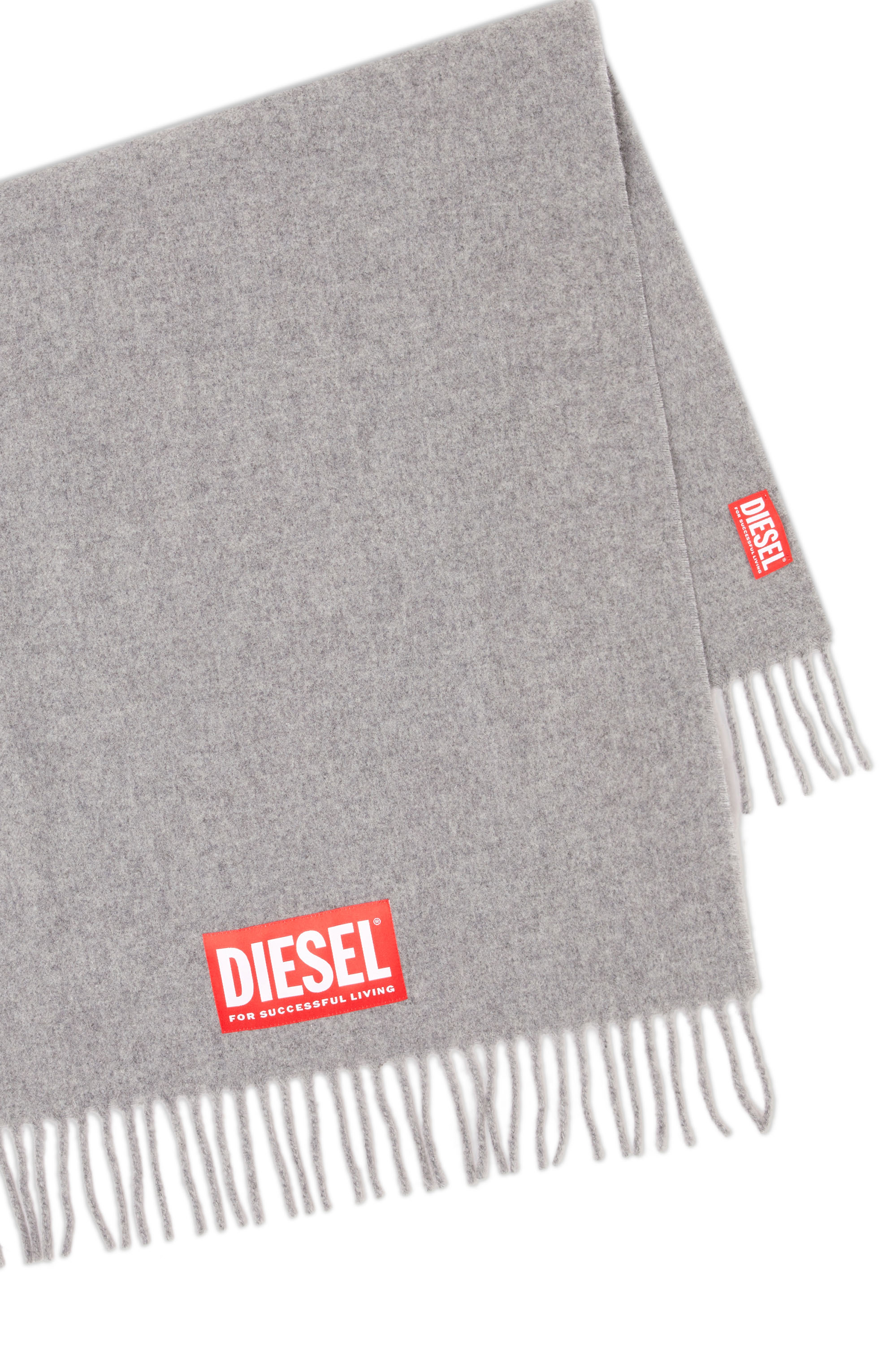 Diesel - S-IMON, Male's Wool blend scarf in グレー - 4