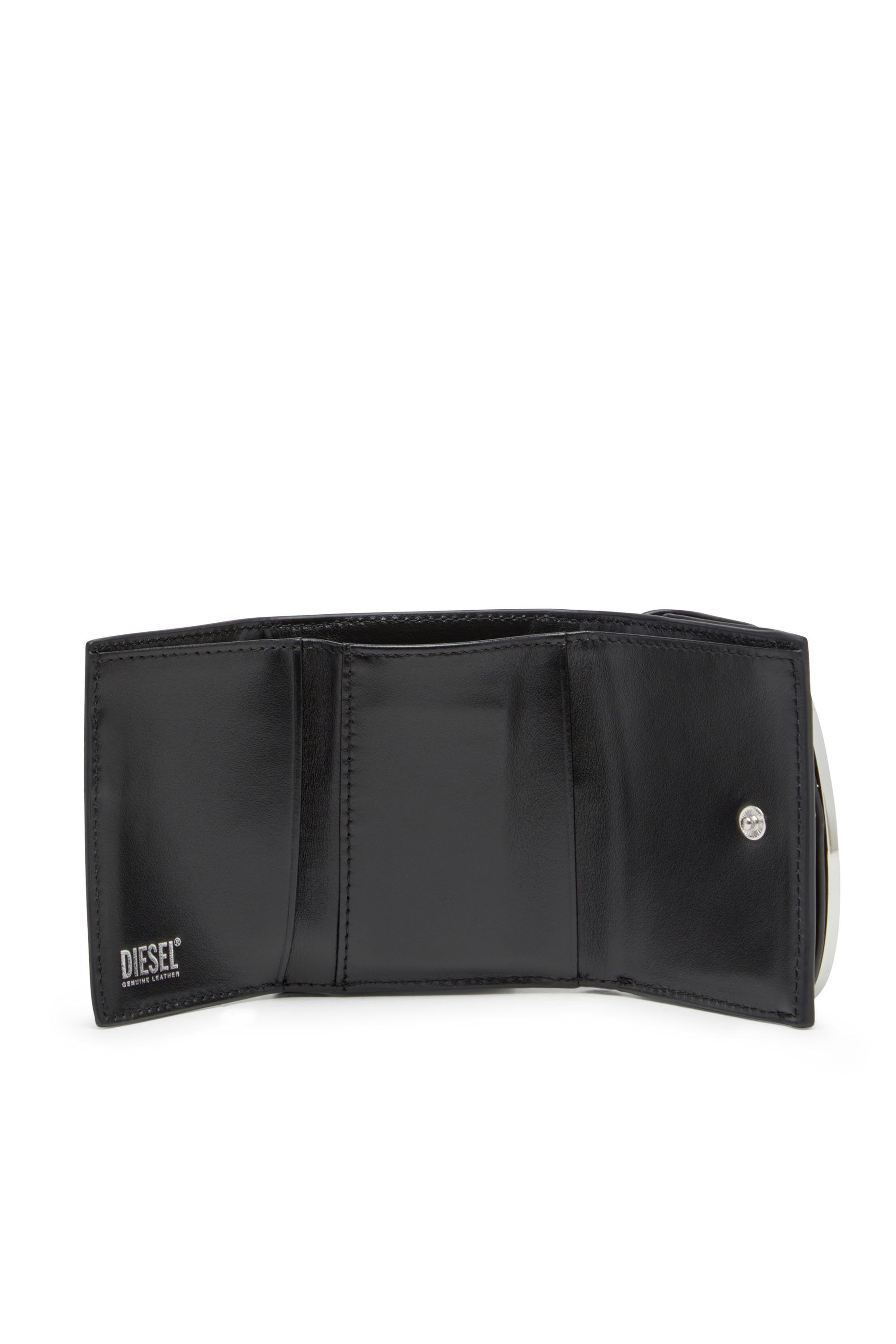 Diesel - 1DR TRI FOLD COIN XS II, Female's Tri-fold wallet in leather in ブラック - 3