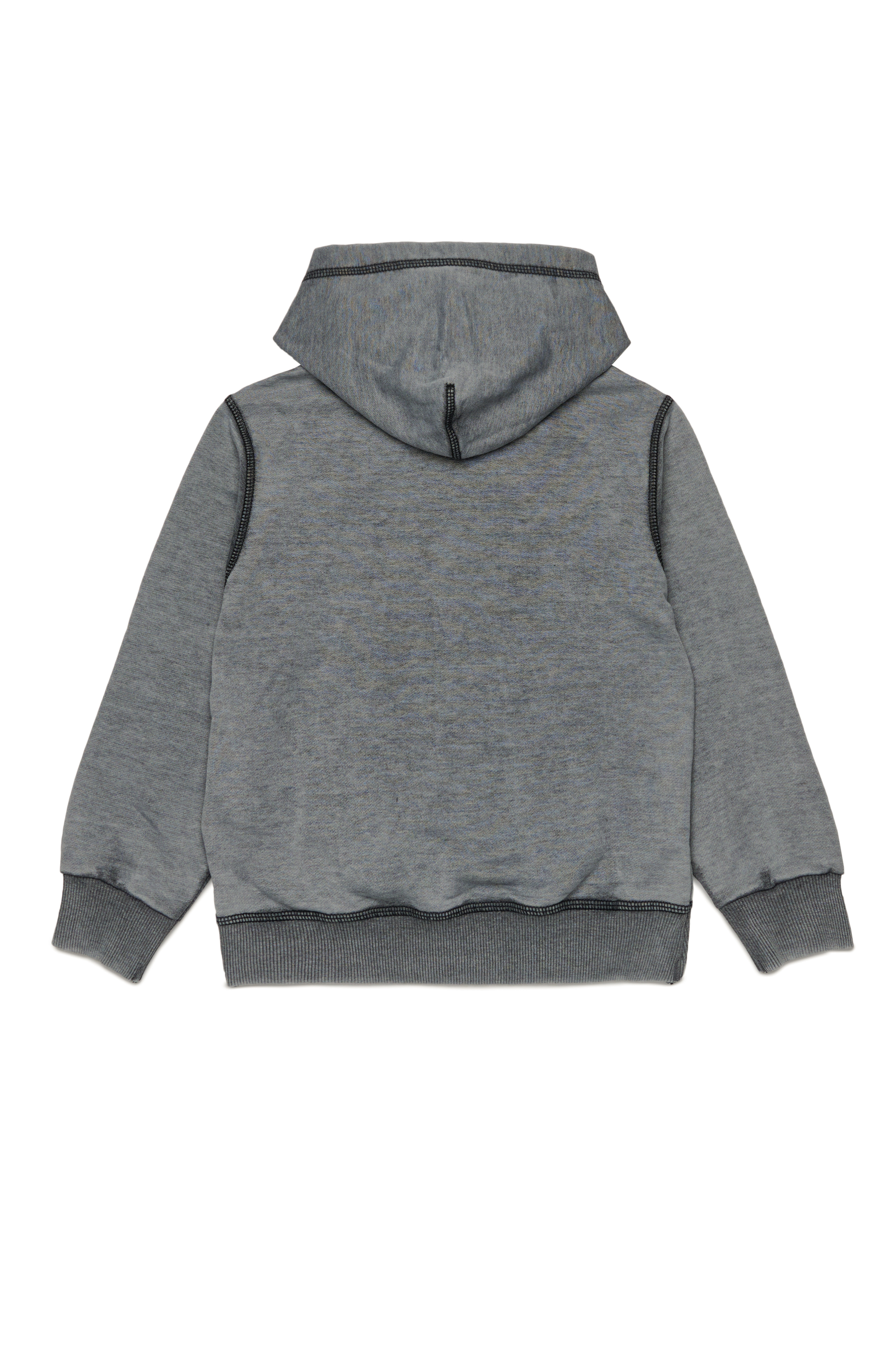 Diesel - SGINNHOODL1 OVER, Male's Burnout hoodie with logo in ブラック - 2