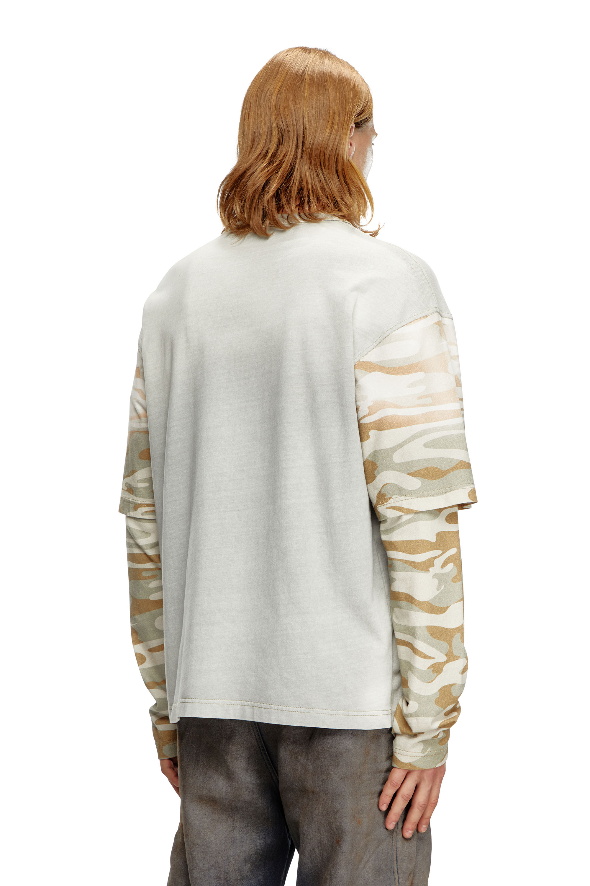 Diesel - T-WESHER-Q2, Male Layered top with camo motif in マルチカラー - Image 4