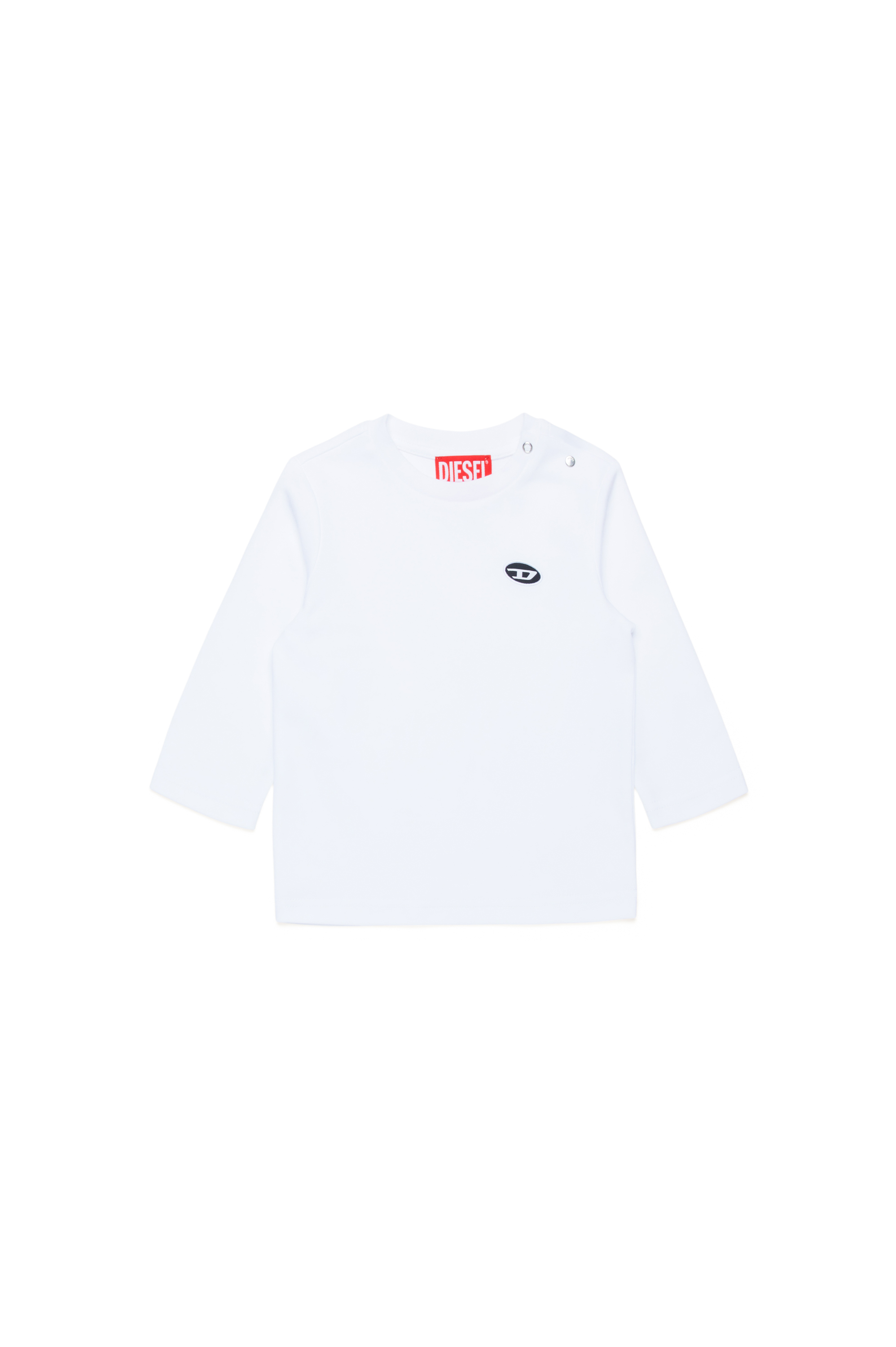 Diesel - TJUSTDOVALPJLSB, Male Long-sleeve T-shirt in organic cotton in ホワイト - Image 1