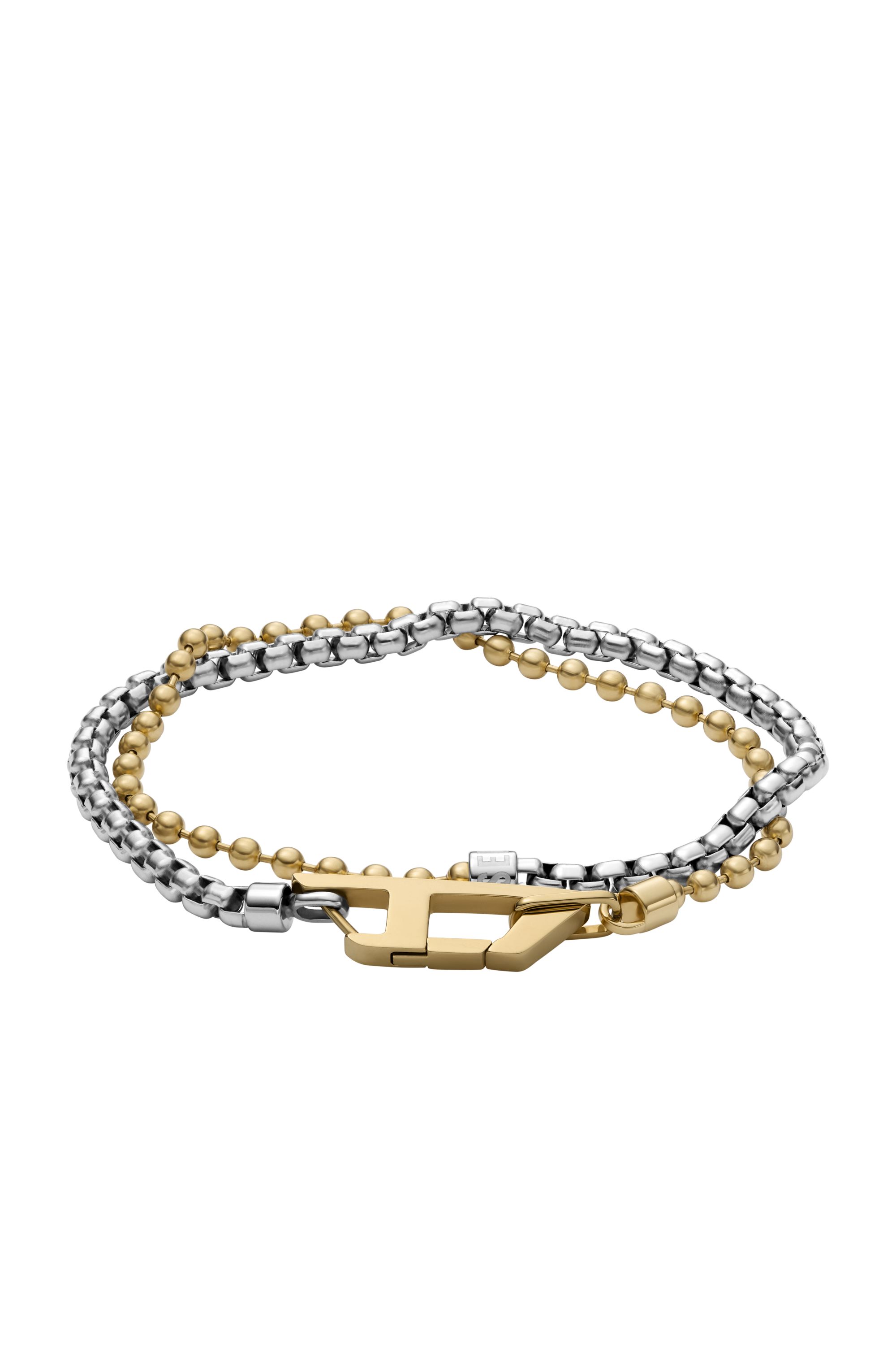 Diesel - DX1570931 JEWEL, Unisex's Two-Tone Stainless Steel Chain Bracelet in シルバー/ゴールド - 1