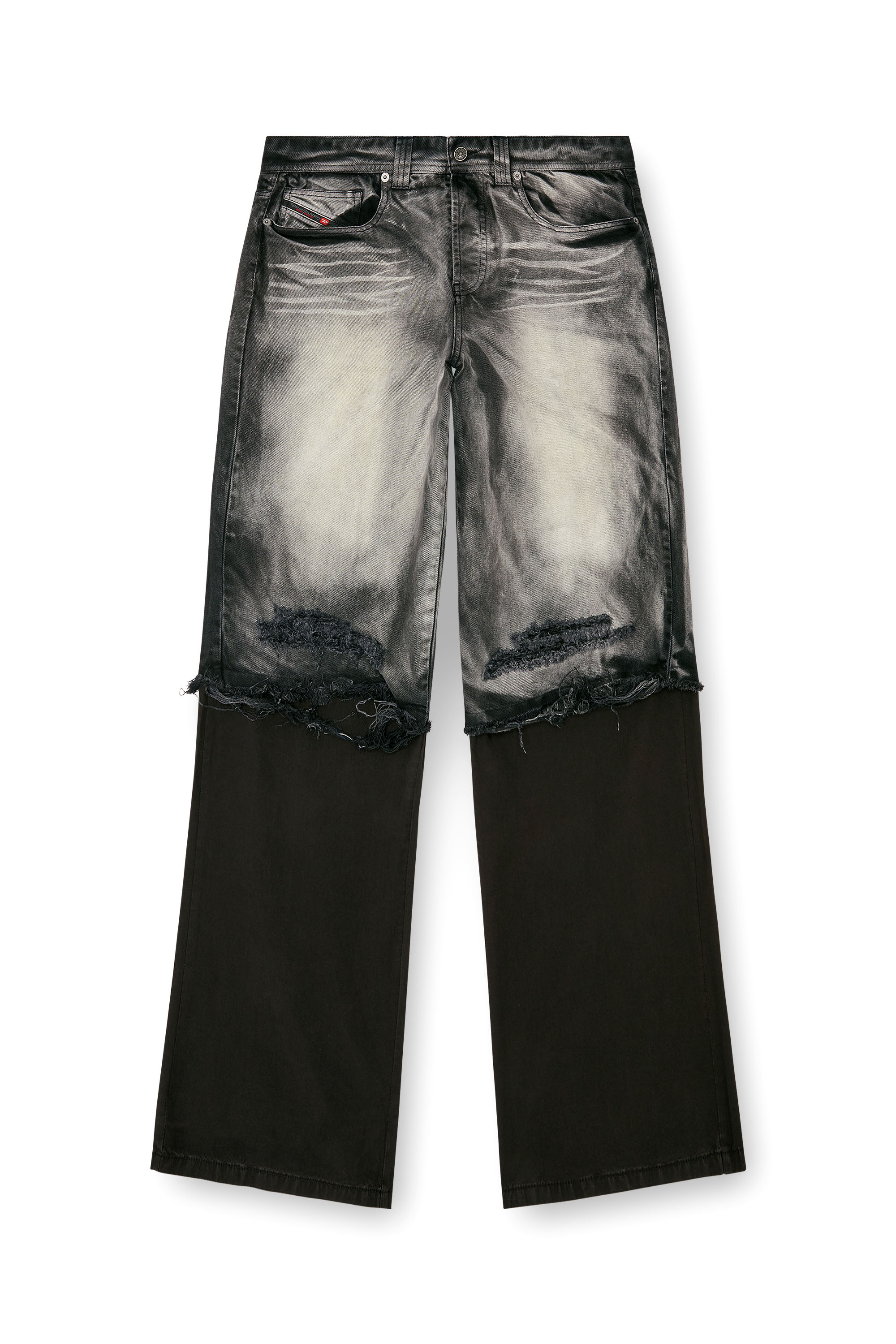 Diesel - P-HANS, Male 5-pocket pants with layered leg in マルチカラー - Image 5