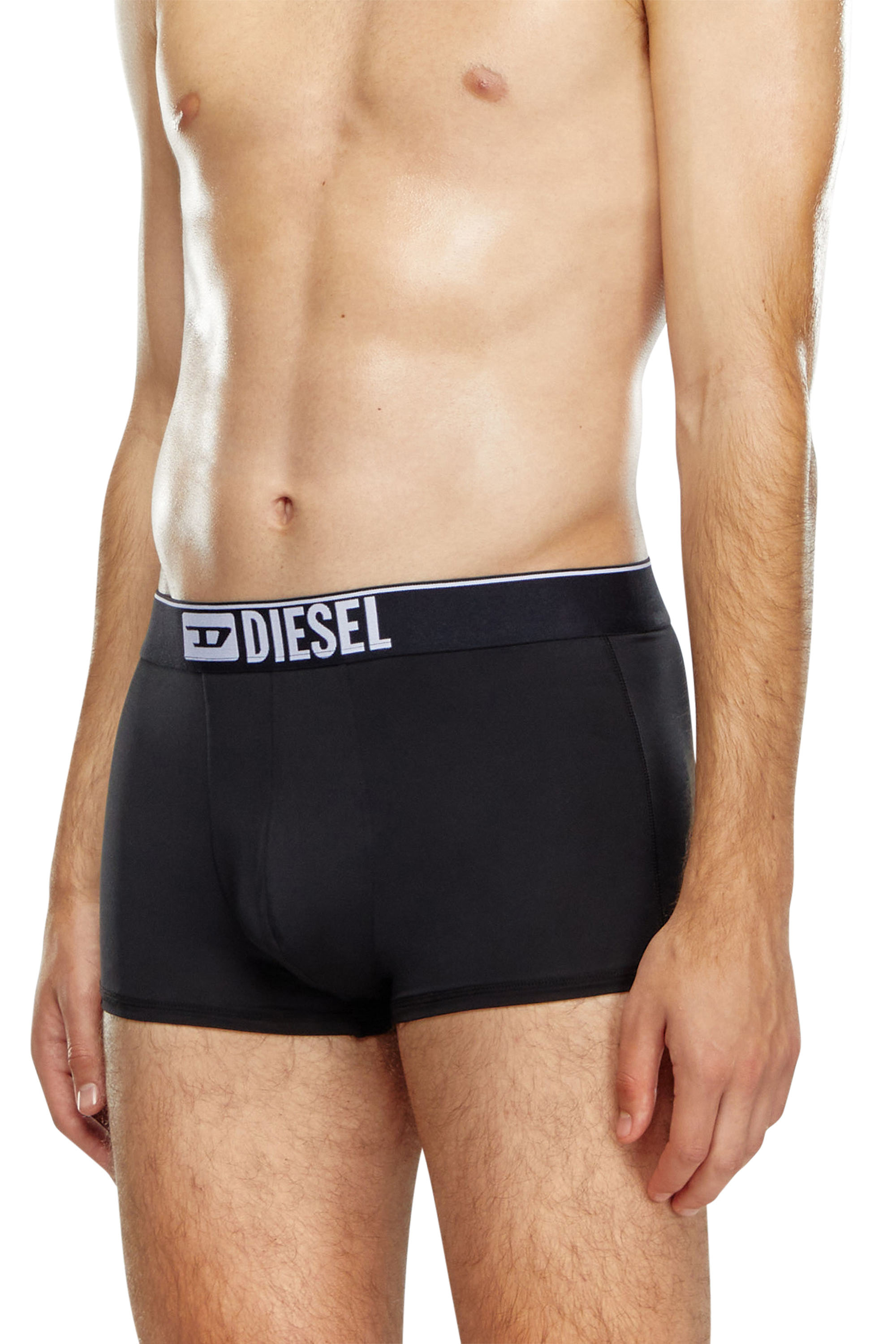 Diesel - UMBX-DAMIEN-CUT, Male's Microfibre boxer briefs with logo waist in ブラック - 1