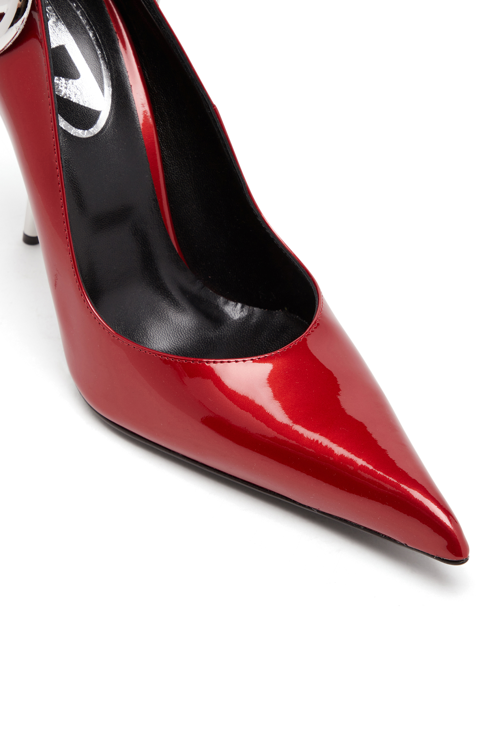 Diesel - D-TEN&HALF P, Female's D-Ten&Half-Patent leather pumps with Oval D heel in レッド - 6