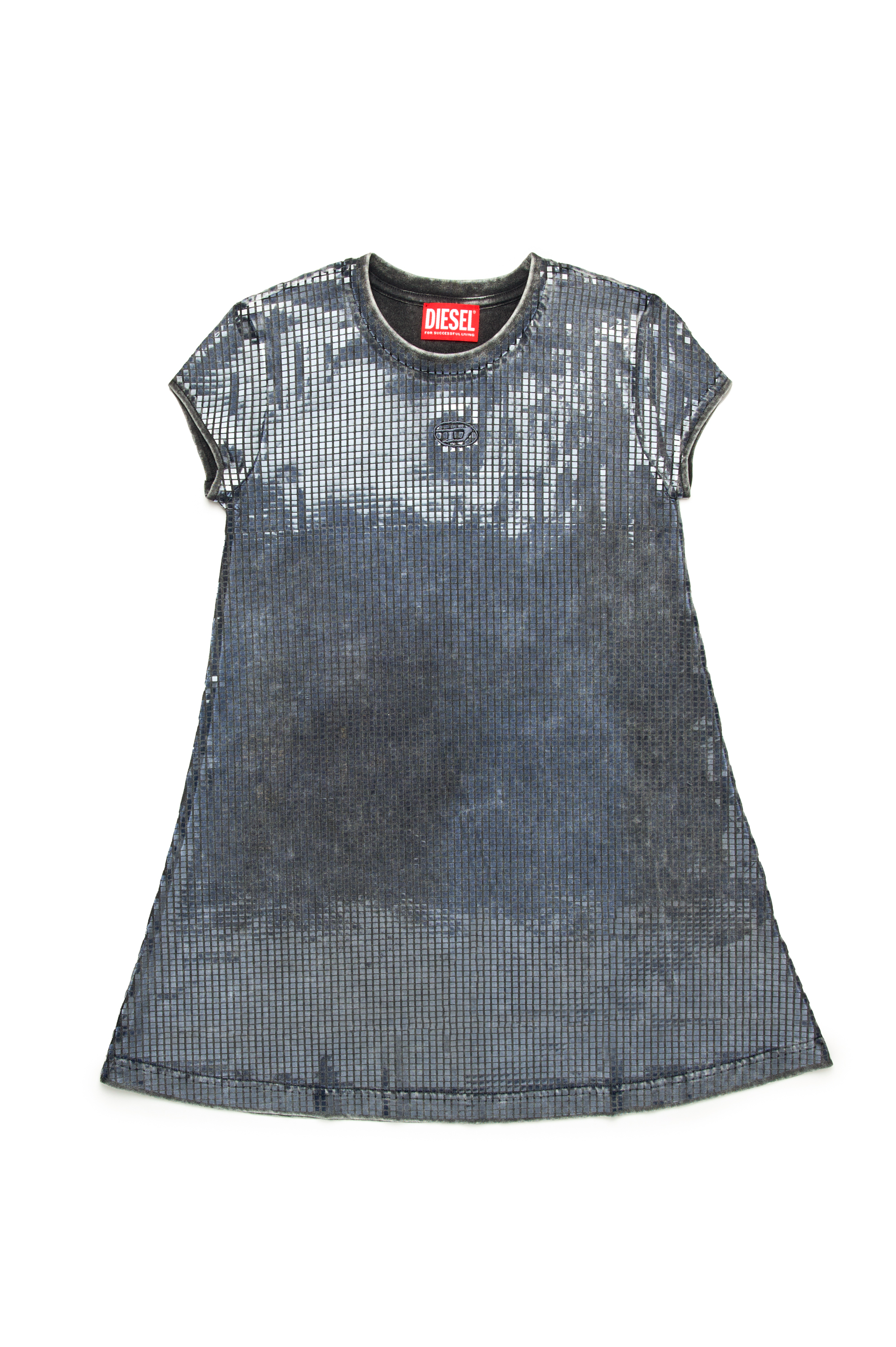 Diesel - DFEIL, Female's T-shirt dress with sequin effect in ブラック - 1