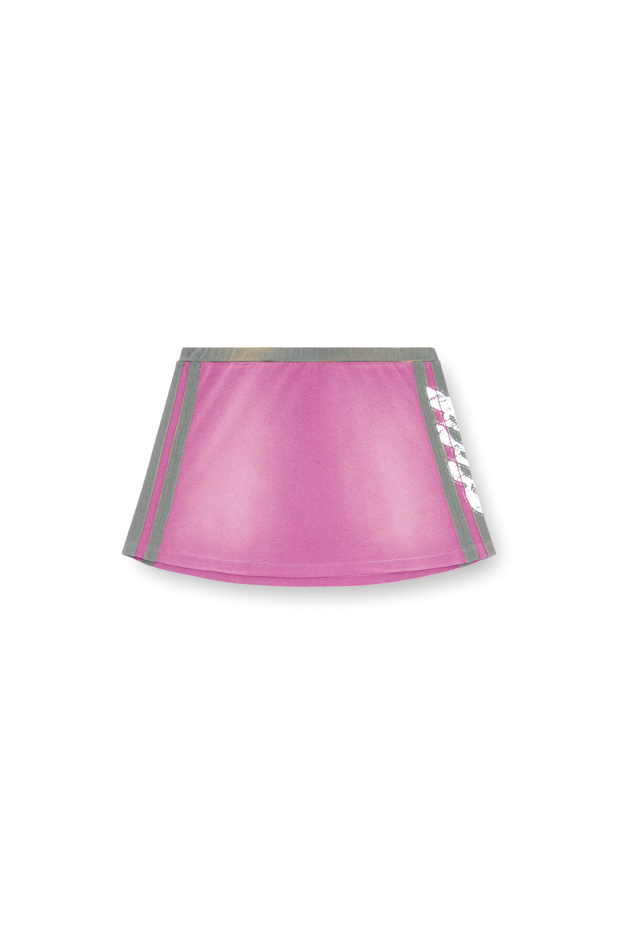 Diesel - O-UNCUT-STRIPE, Female Sun-faded mini skirt in ピンク - Image 3