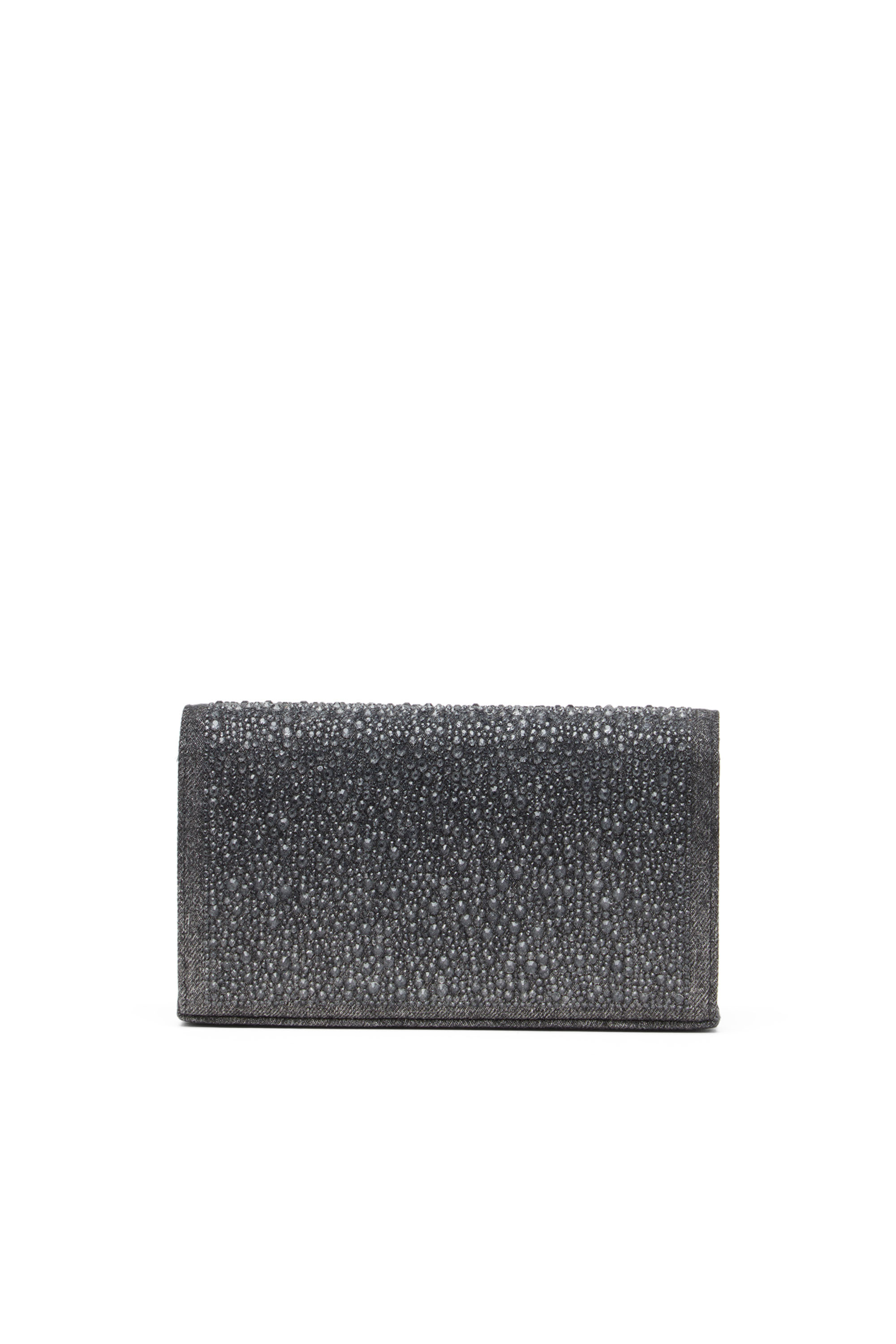 Diesel - 1DR WALLET STRAP, Female Wallet purse in crystal denim in ブラック - Image 2