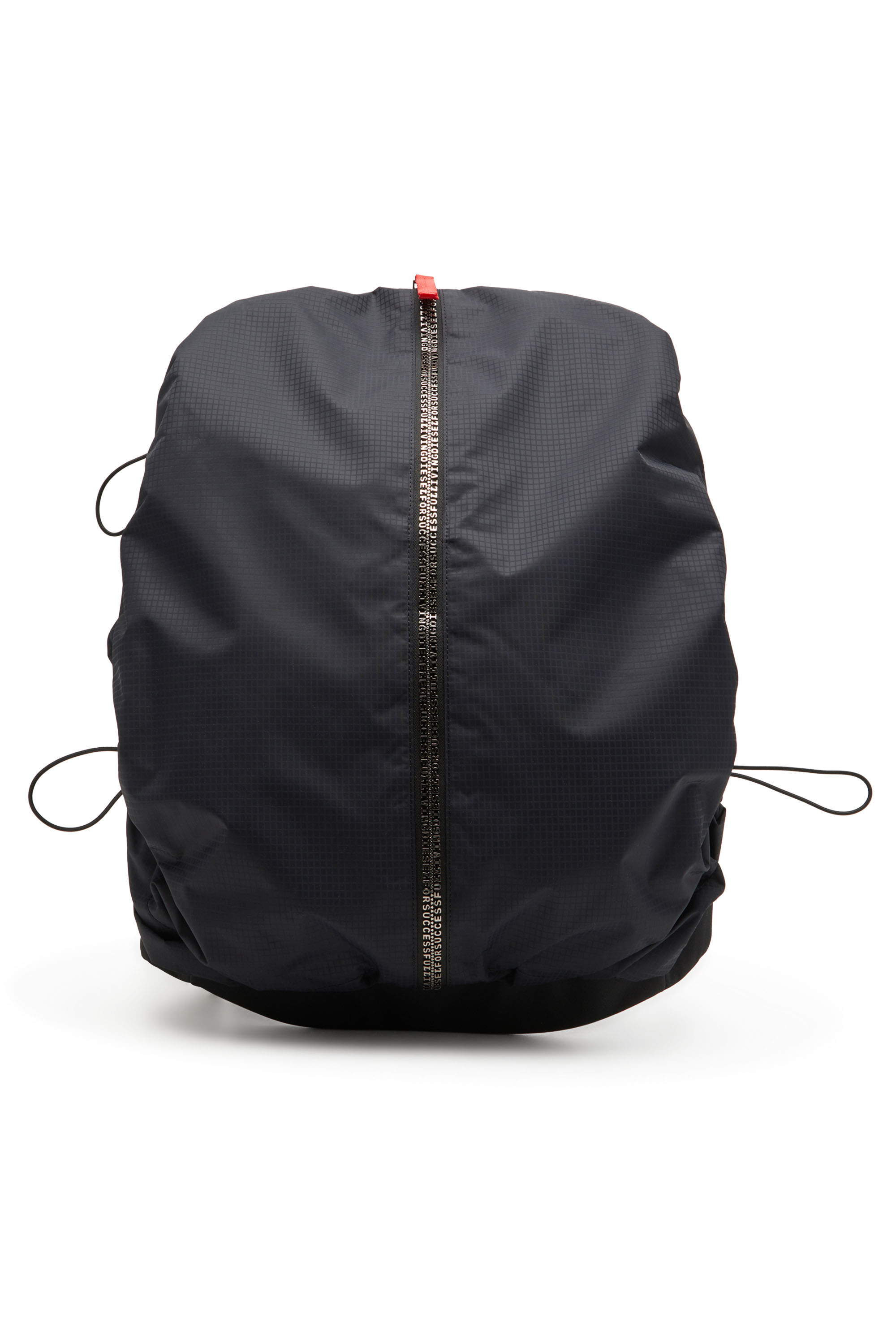 Diesel - ZIP-D BACKPACK X, Male's Zip-D-Backpack in check-jacquard shell in ブラック - 1