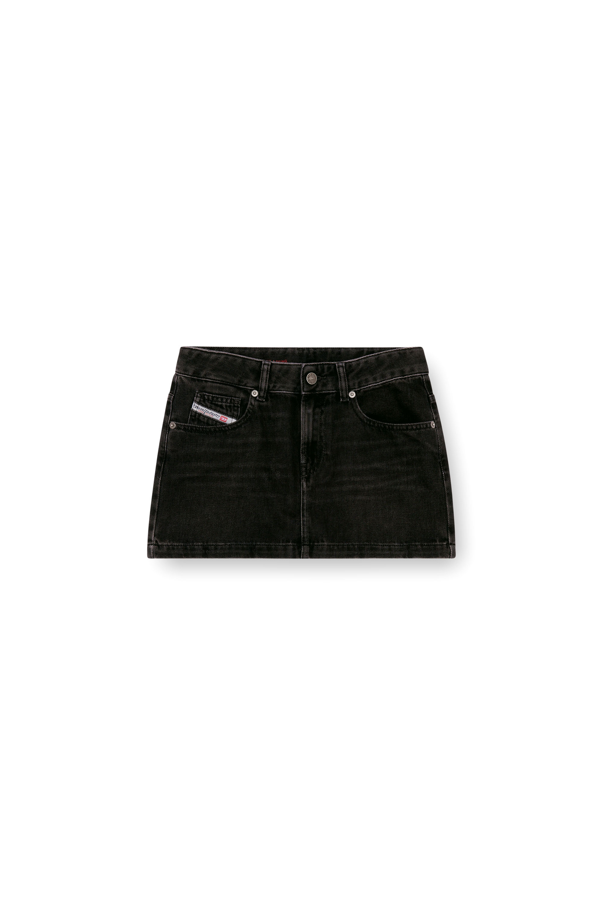 Diesel - DE-RON, Female Mini skirt in clean-wash denim in ブラック - Image 3