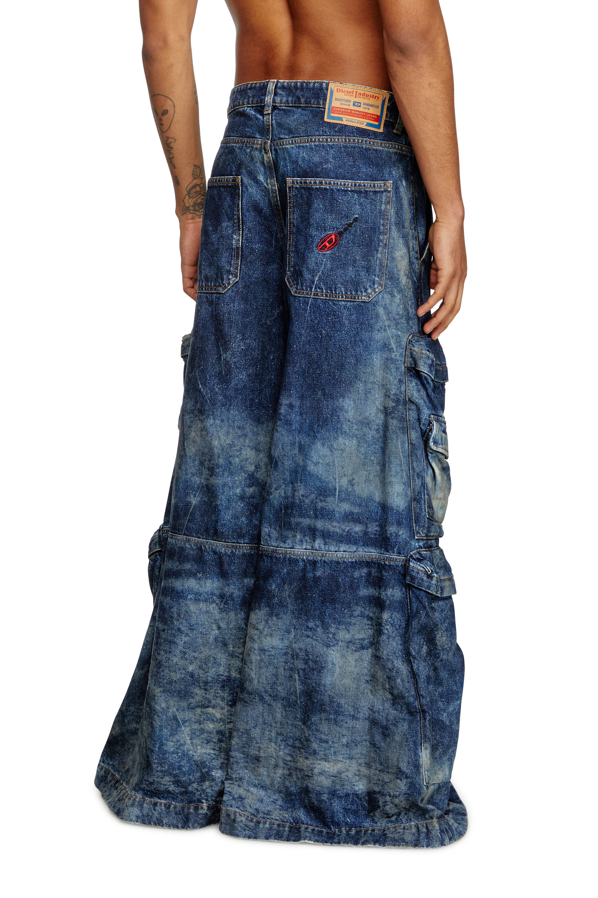 Diesel - Unisex's Relaxed Jeans D-Giappo 0DBCW, ダークブルー - 4