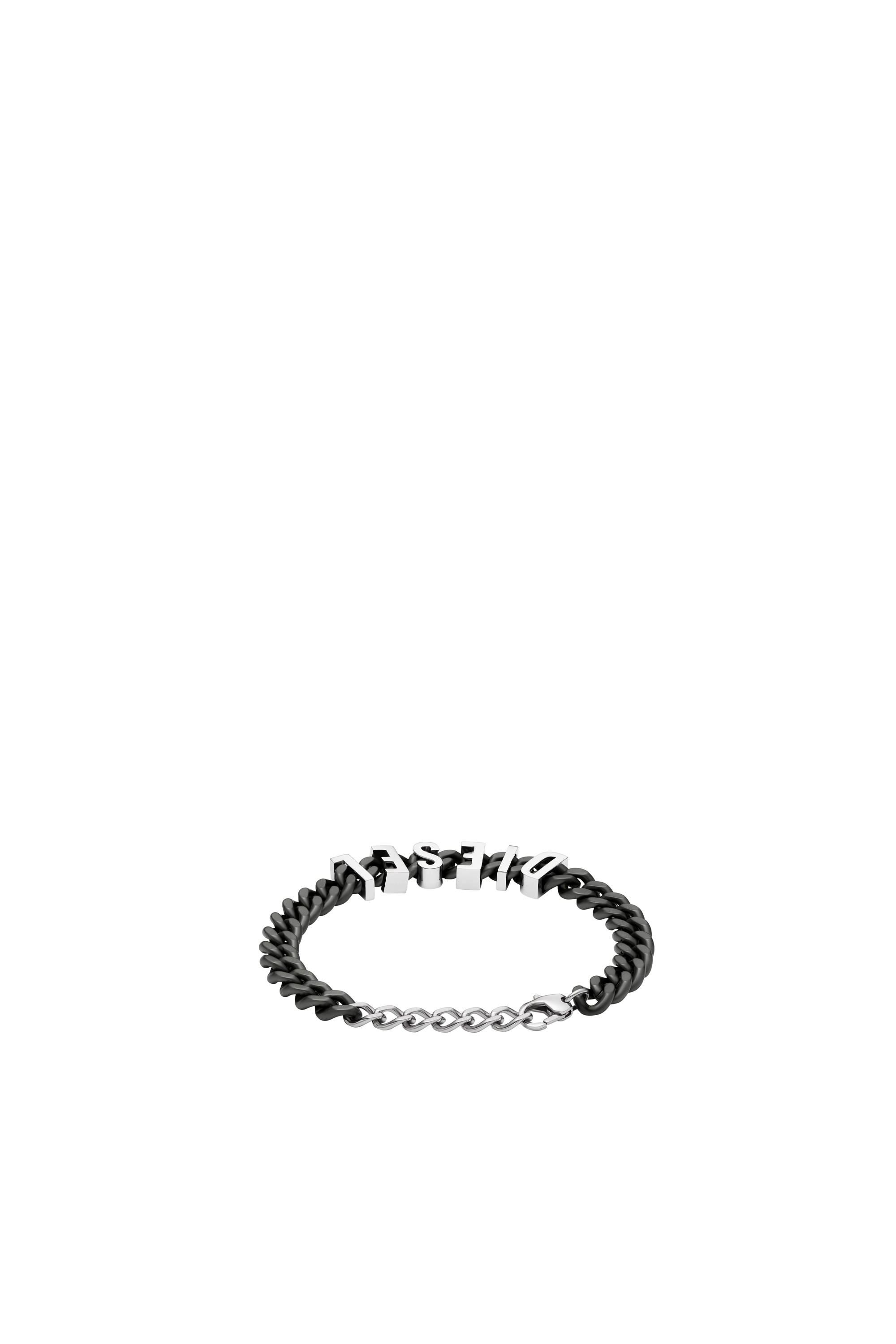 Diesel - DX1486, Male Two-Tone stainless steel chain bracelet in ブラック - Image 2