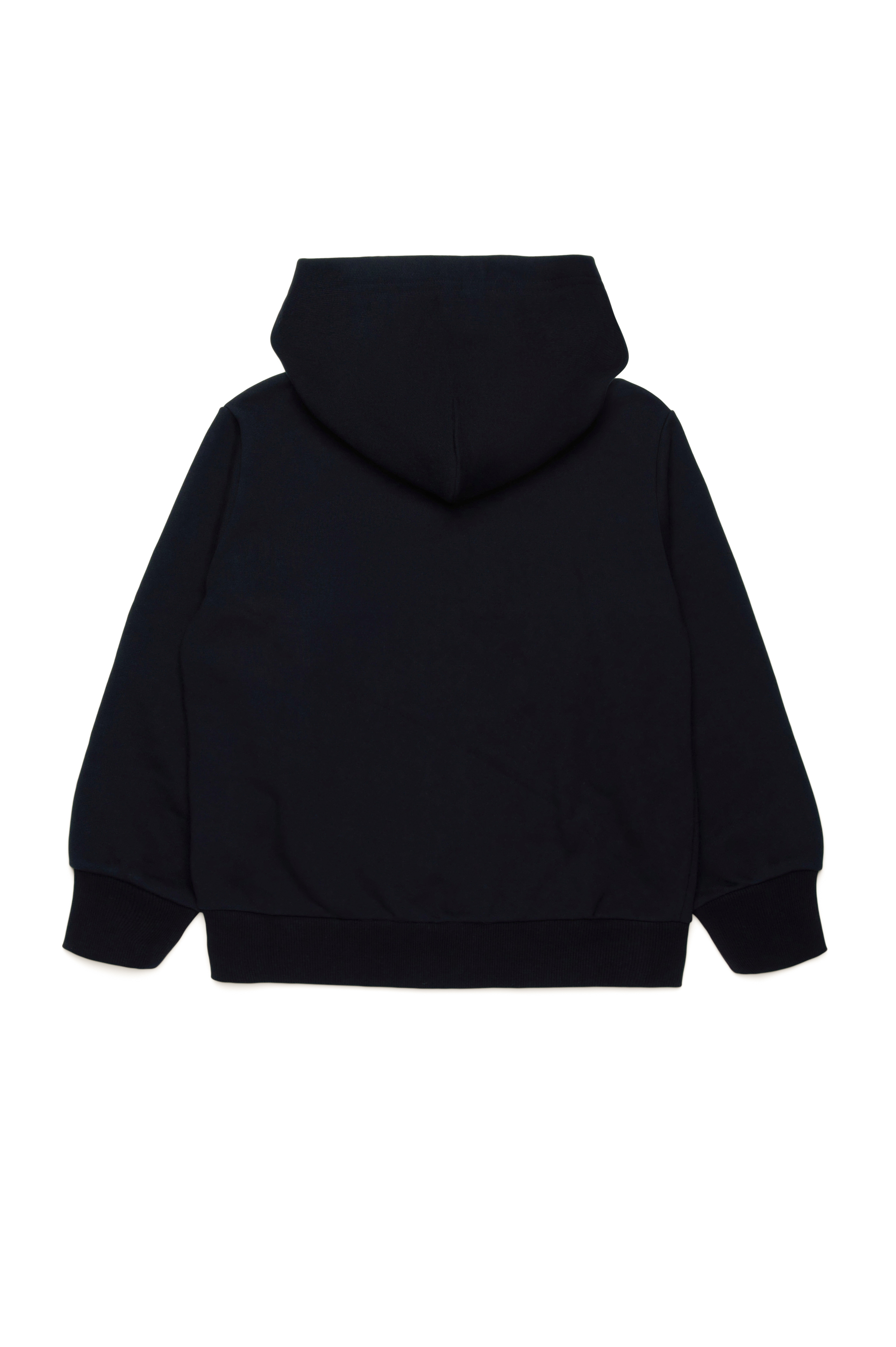 Diesel - SGINNHOODZIPK9 OVER, Male's Zip-up hoodie with collegiate logo in ブラック - 2