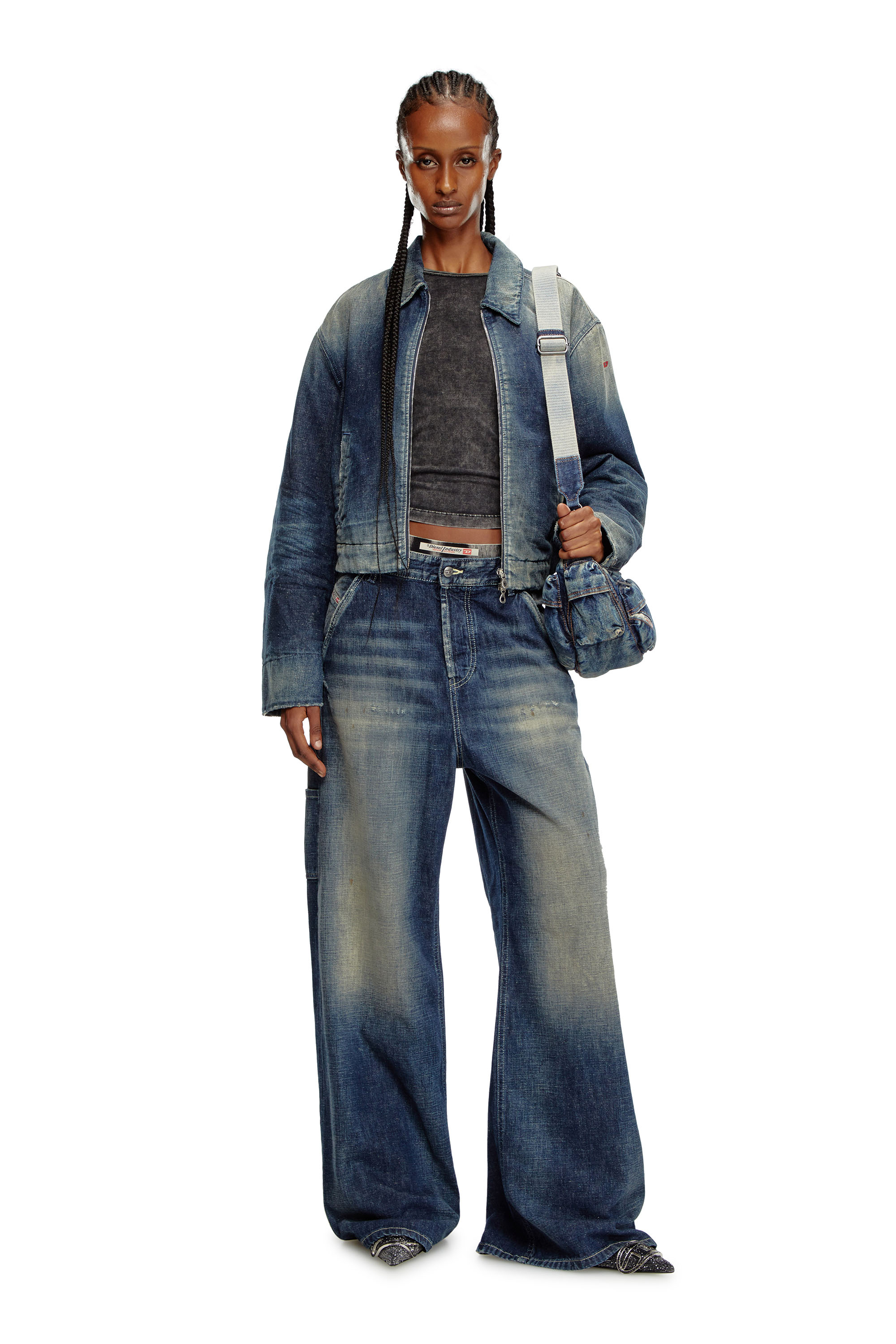 Diesel - Female's Relaxed Jeans 1996 D-Sire 09J91, ダークブルー - 2