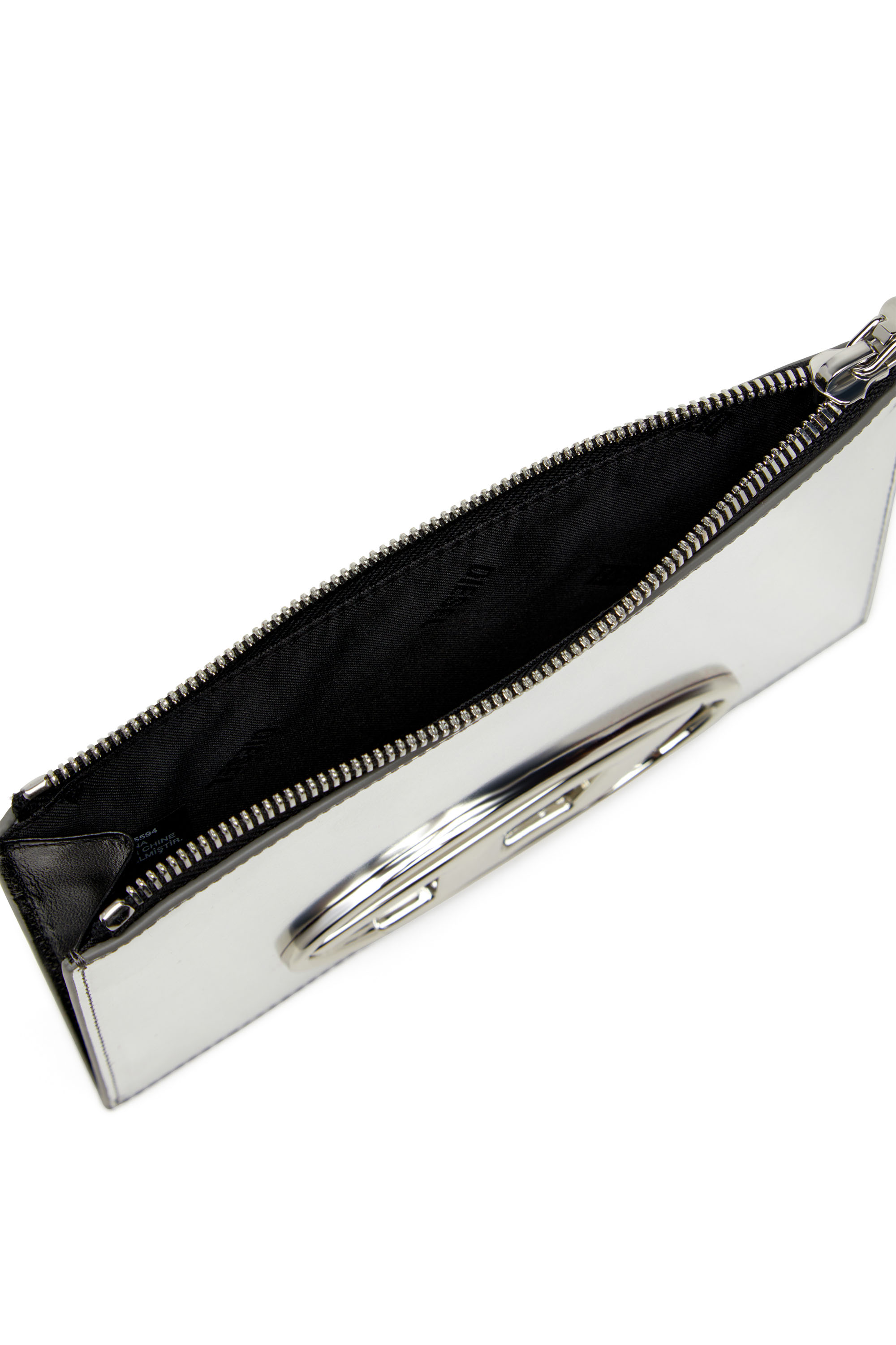 Diesel - 1DR POUCH III, Female's Zipped pouch in mirror leather in シルバー - 4