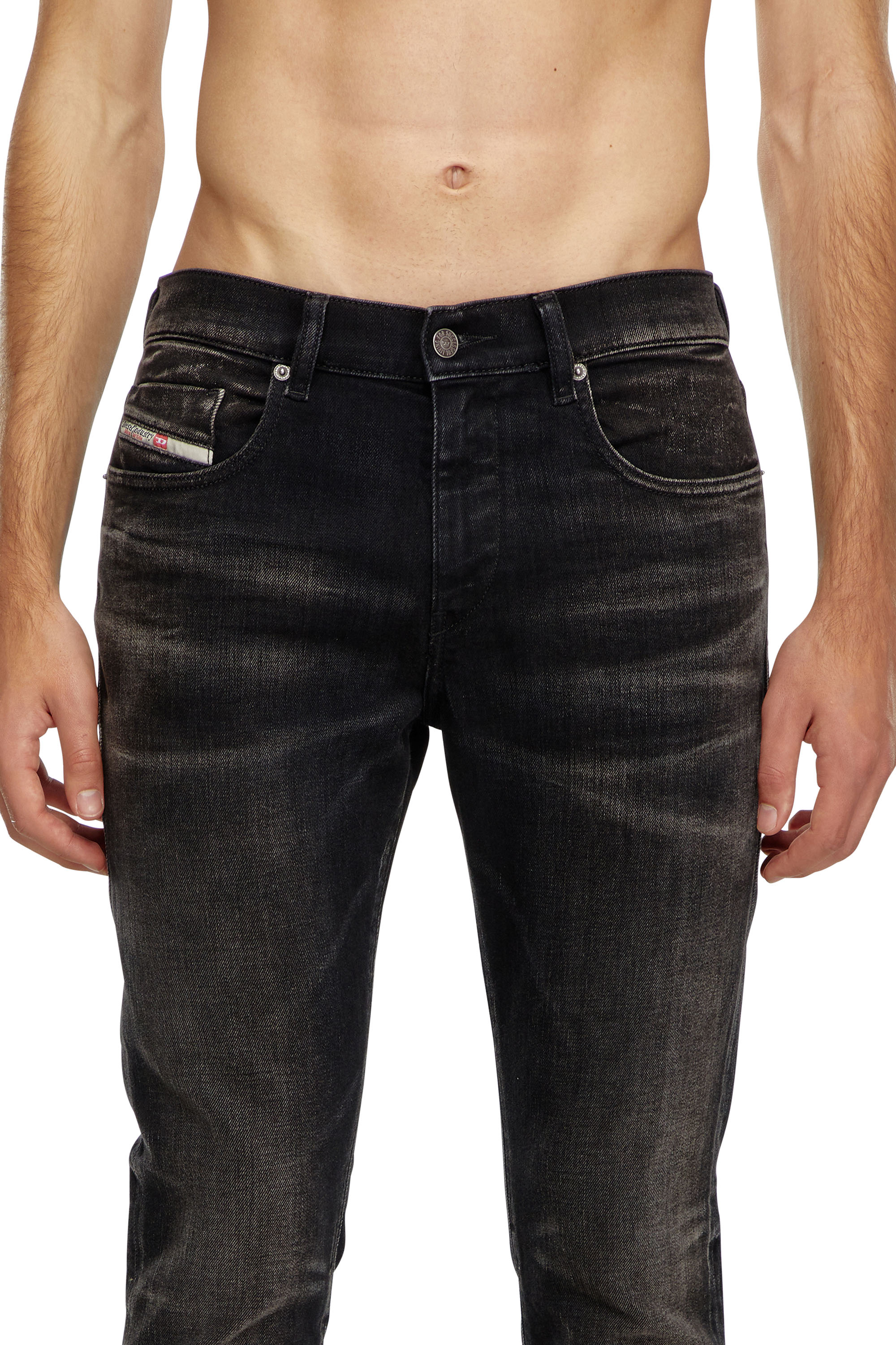 Diesel - Male's Slim Jeans 2019 D-Strukt 09J53, ブラック/ダークグレー - 5