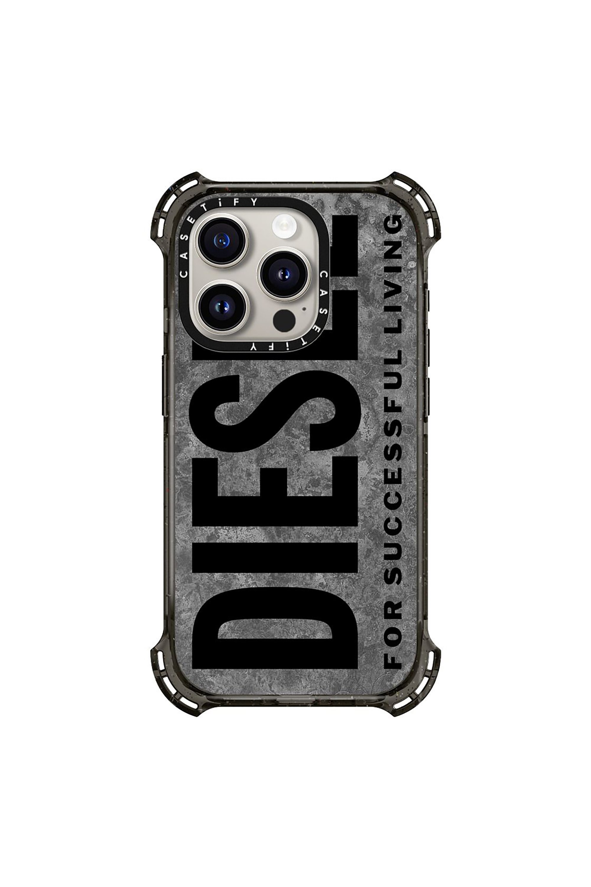 Diesel - 60300 CASETIFY MOULDED CASE, Unisex's IPHONE 15 PRO in グレー/ブラック - 1