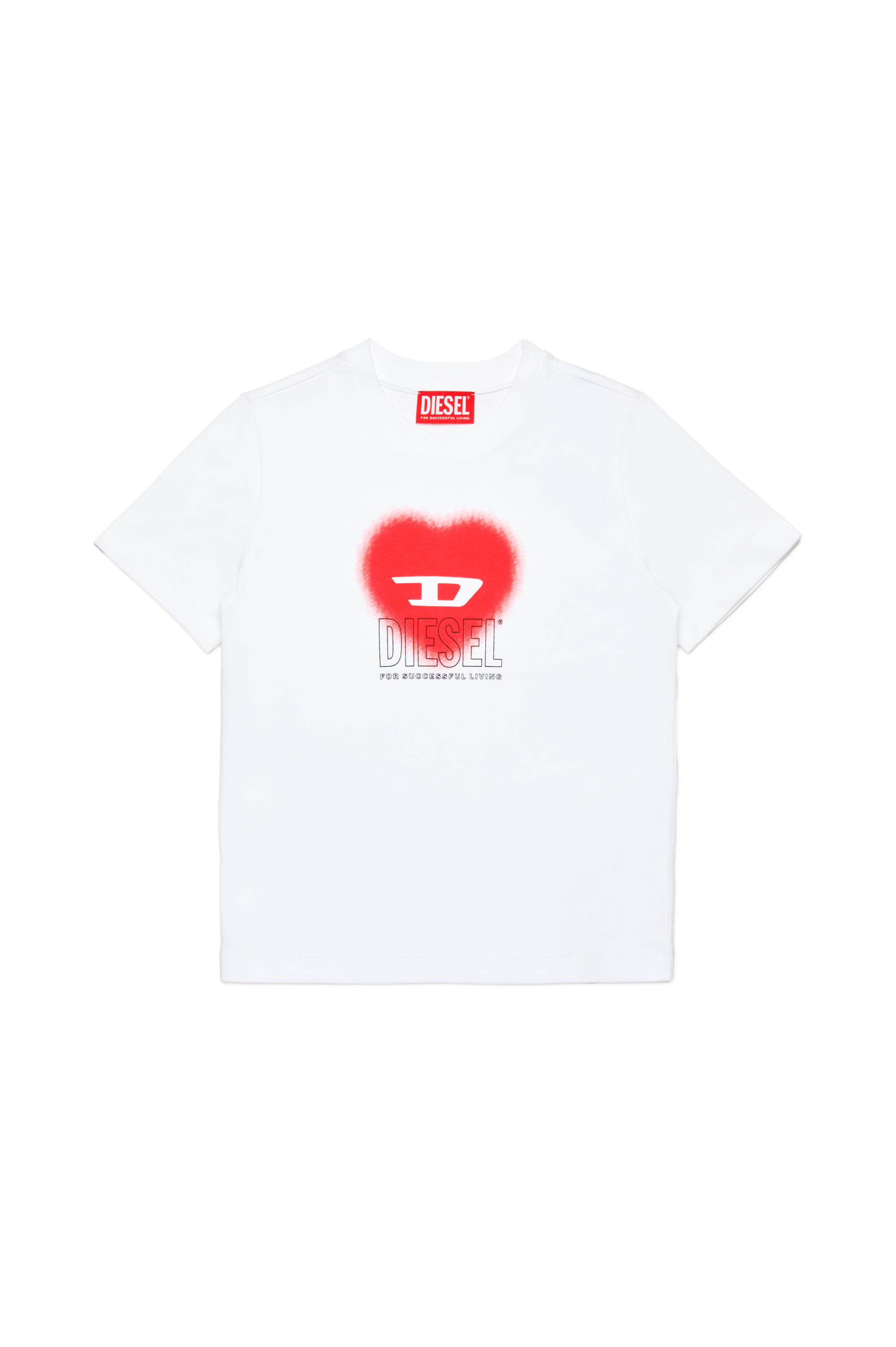 Diesel - TCUORE, Female's T-shirt with heart logo in ホワイト - 1