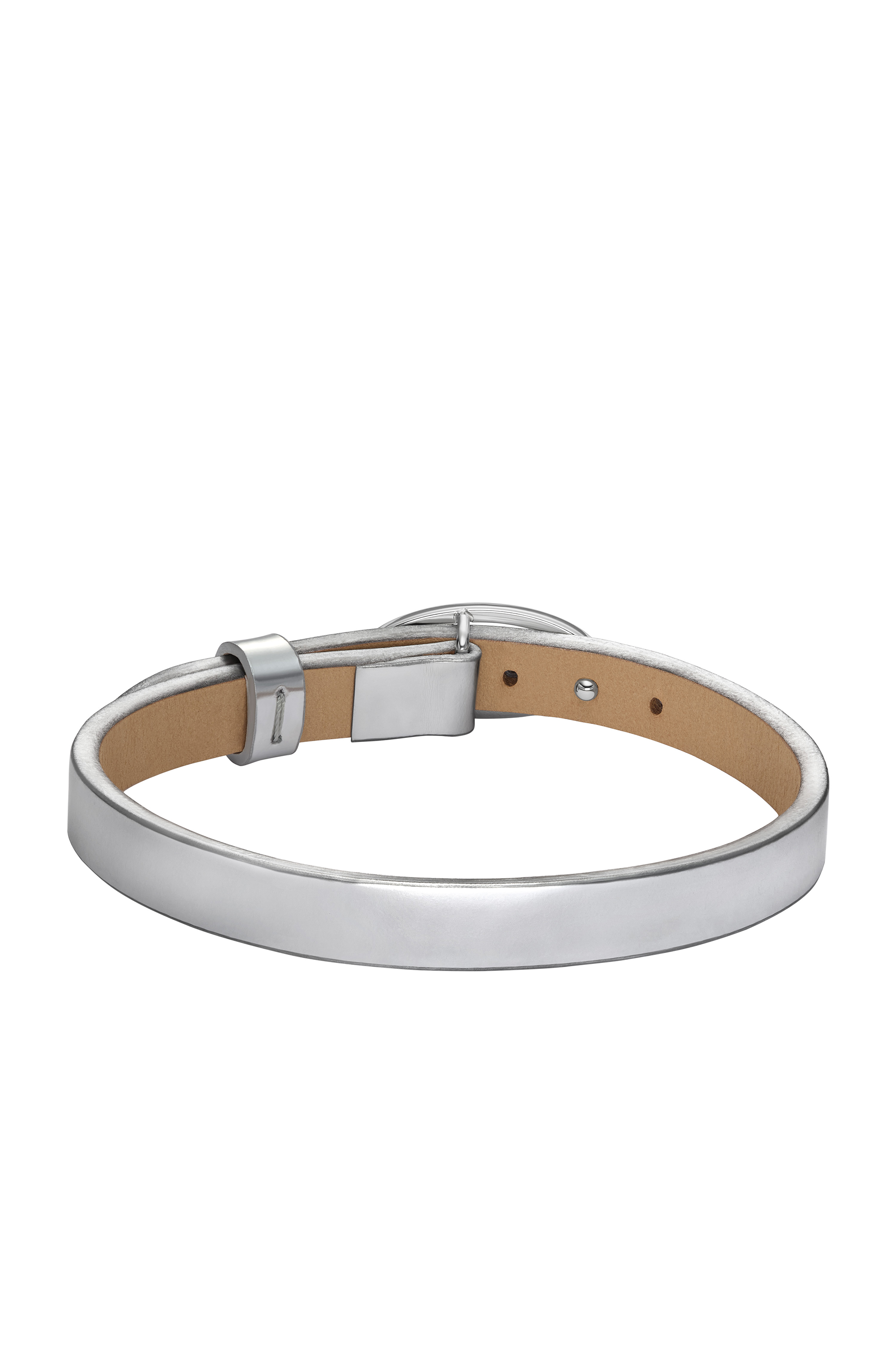 Diesel - DX1518040, Unisex's Silver Leather Stackable Bracelet in シルバー - 2