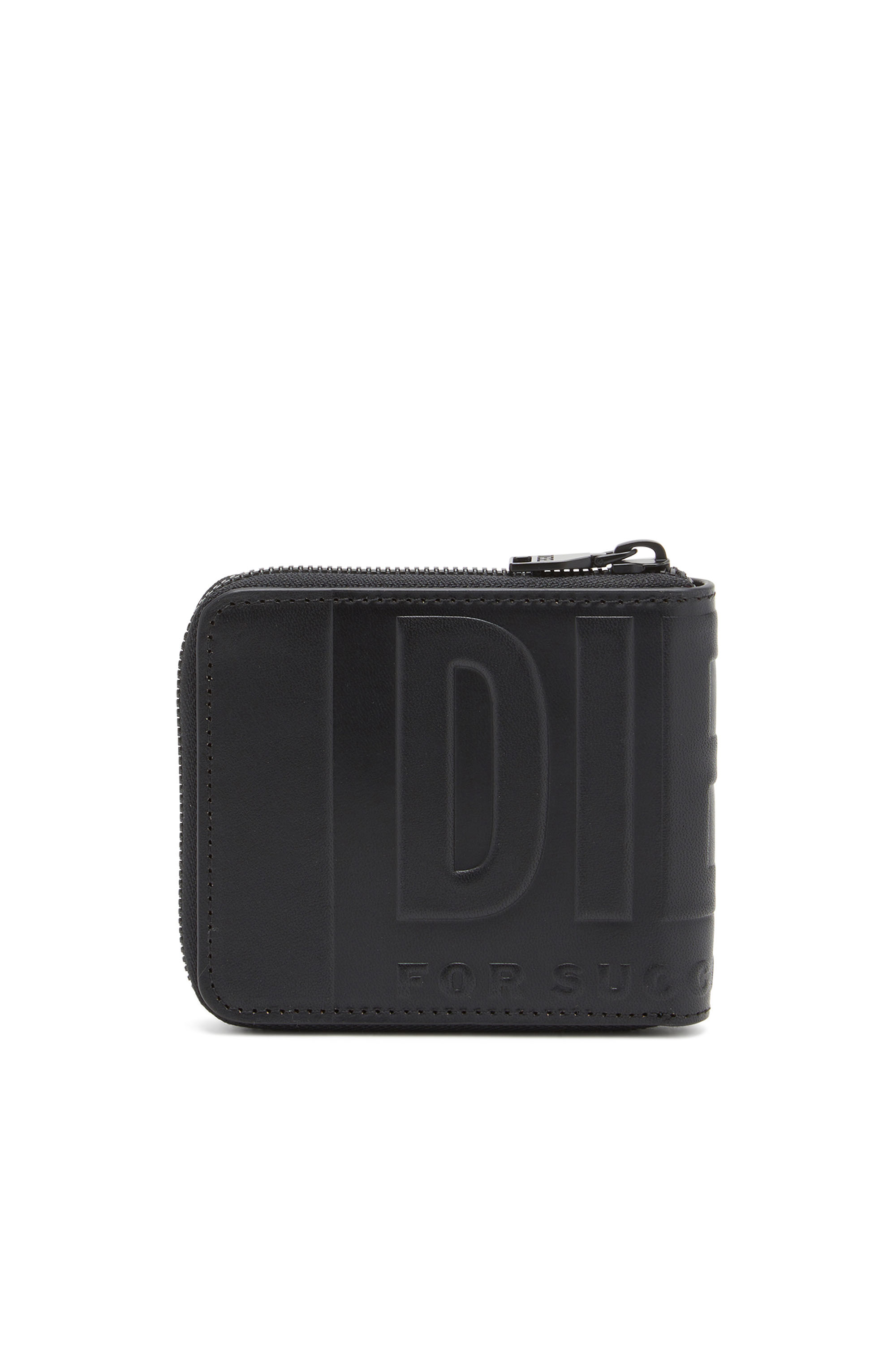 DSL 3D BI-FOLD COIN ZIP XS Leather zip wallet with embossed