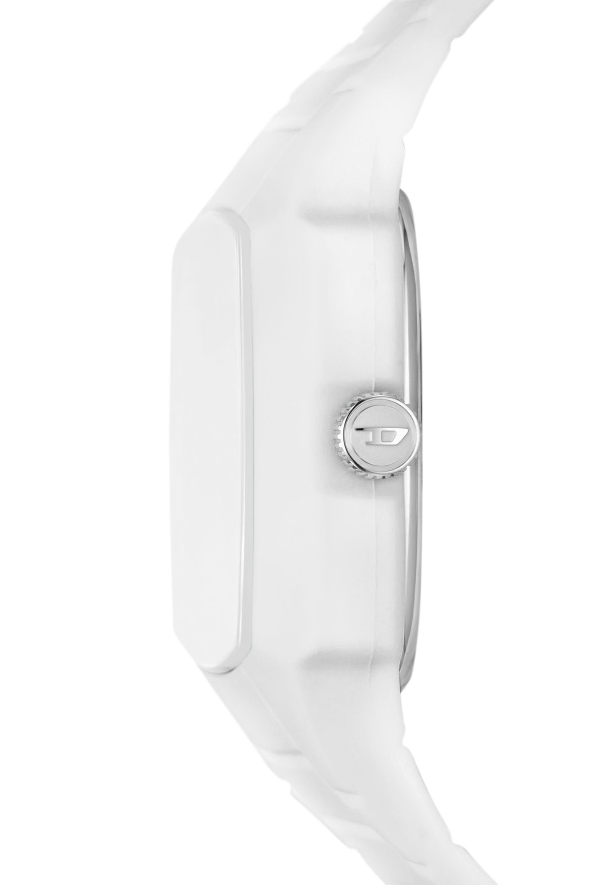 Diesel - DZ2204, Male Cliffhanger 2.0 three-hand white silicone watch in ホワイト - Image 3