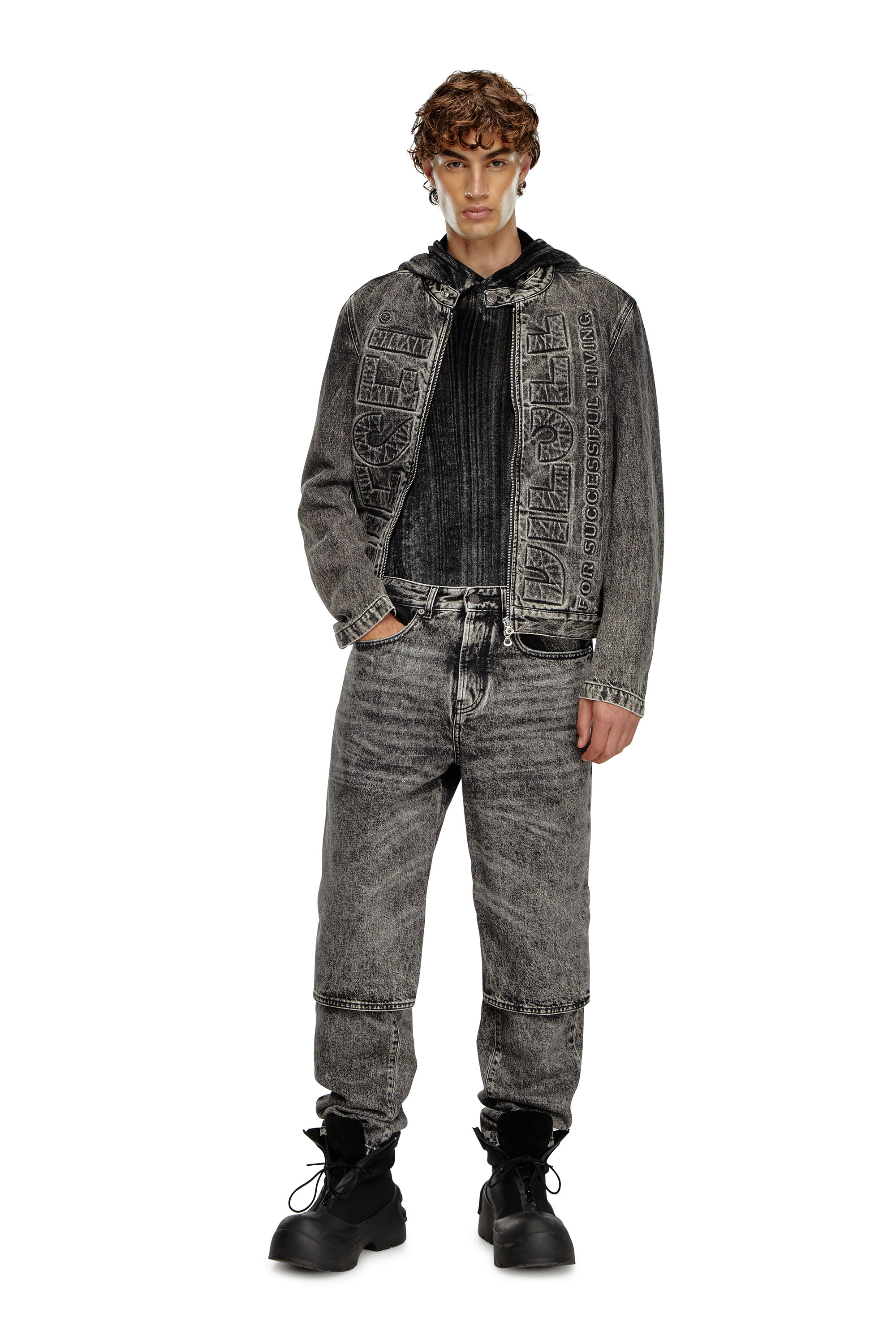 Diesel - Male's Straight Jeans D-Malon 0CBDE, ブラック/ダークグレー - 2