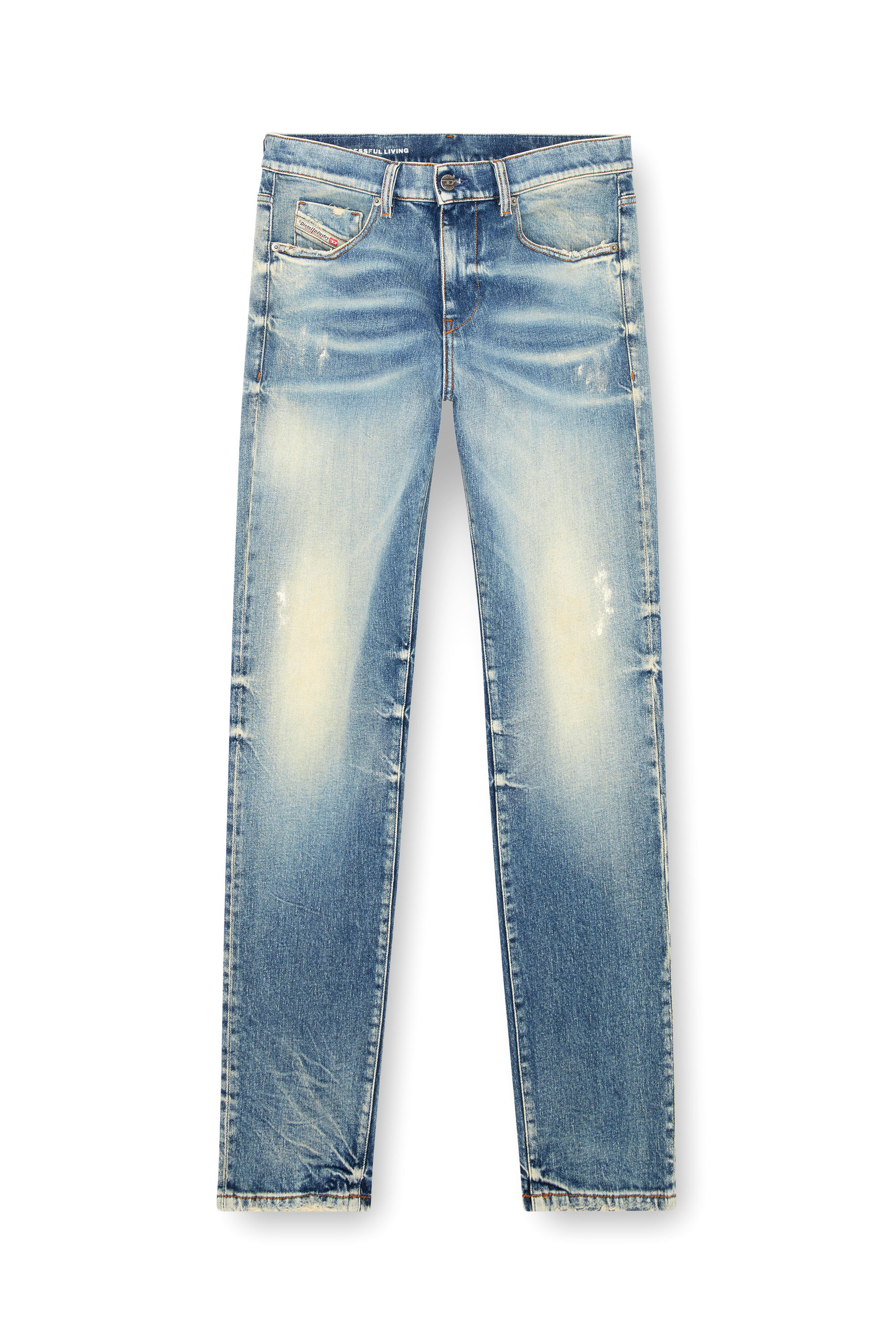 Diesel - Male Slim Jeans 2019 D-Strukt 007V8, ミディアムブルー - Image 5