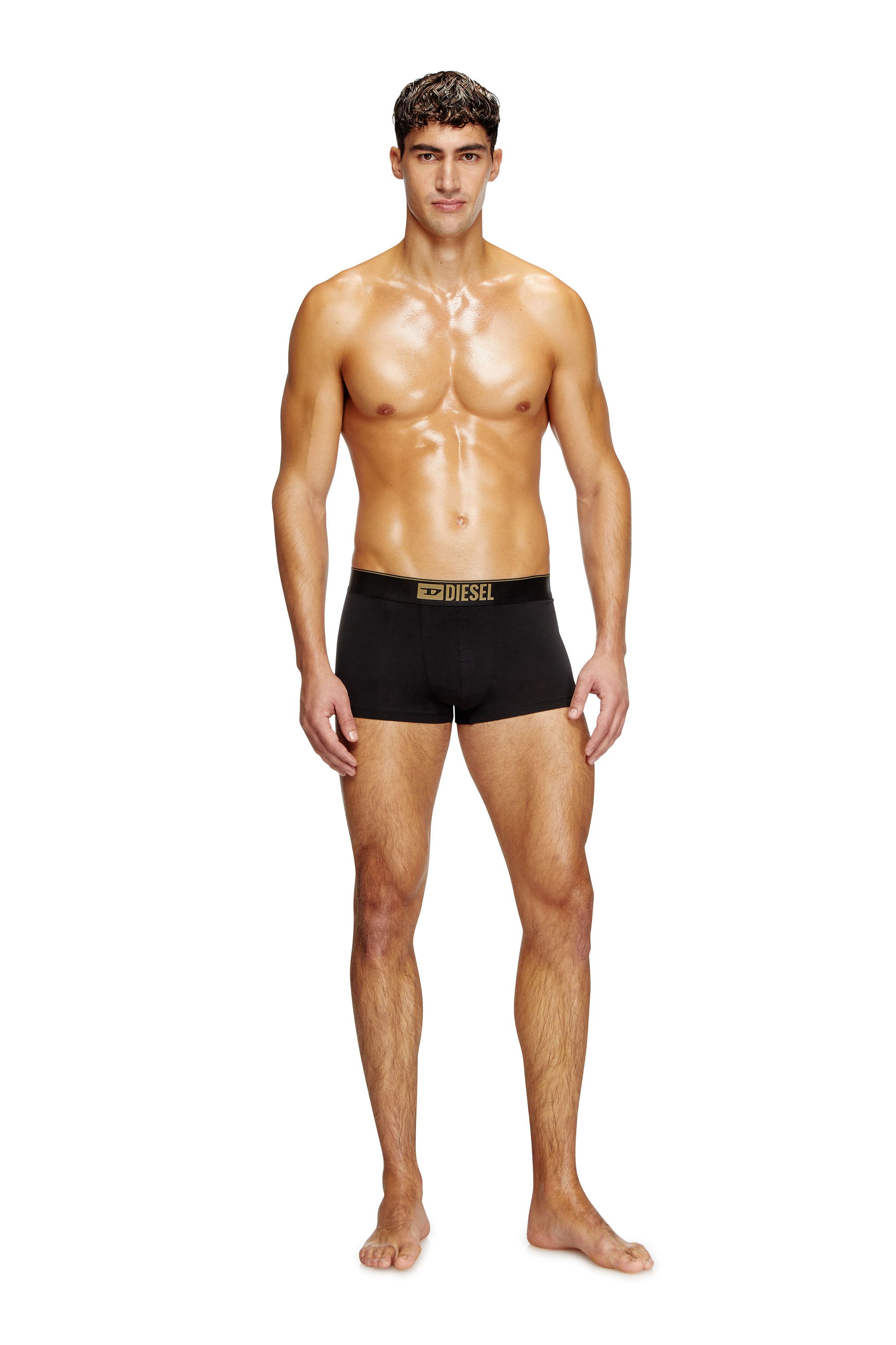 Diesel - DAMIEN-GFT-3PACK, Male's Three-pack metallic boxer briefs in ブラック/ゴールド - 3