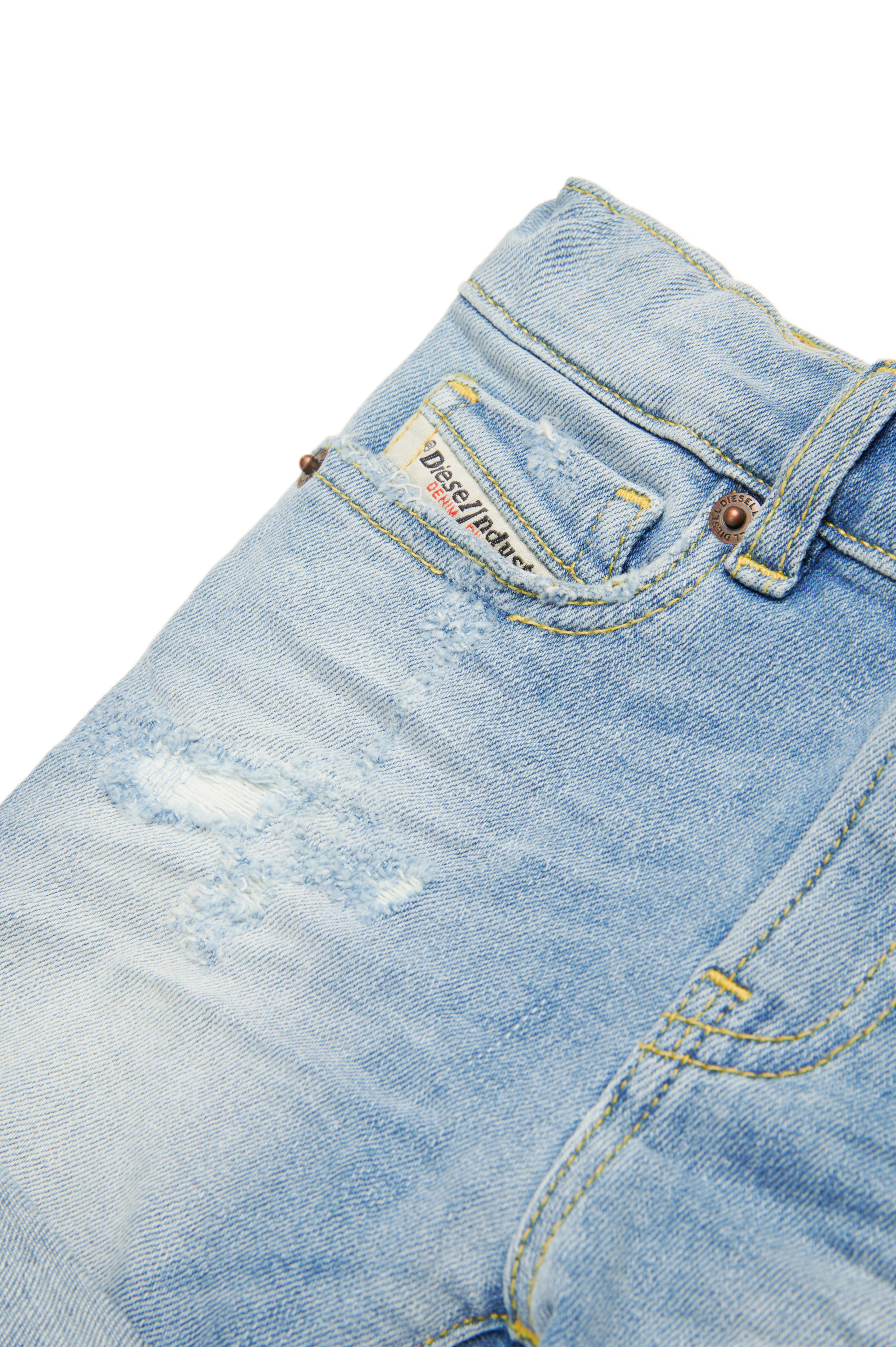 Diesel - PGALLYB, Unisex's Shorts in distressed denim in ライトブルー - 4