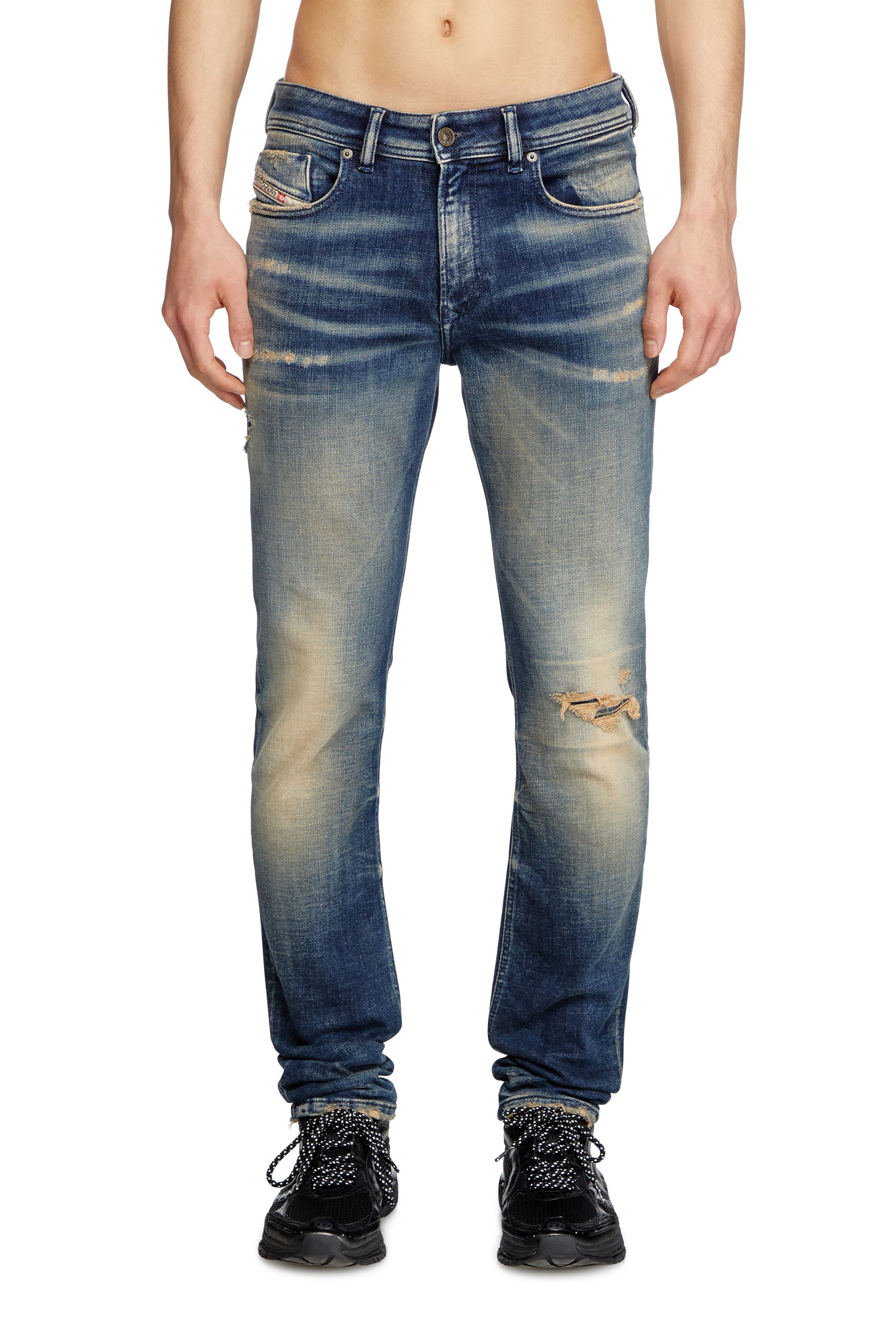 Diesel - Male's Skinny Jeans 1979 Sleenker 09K74, ダークブルー - 1