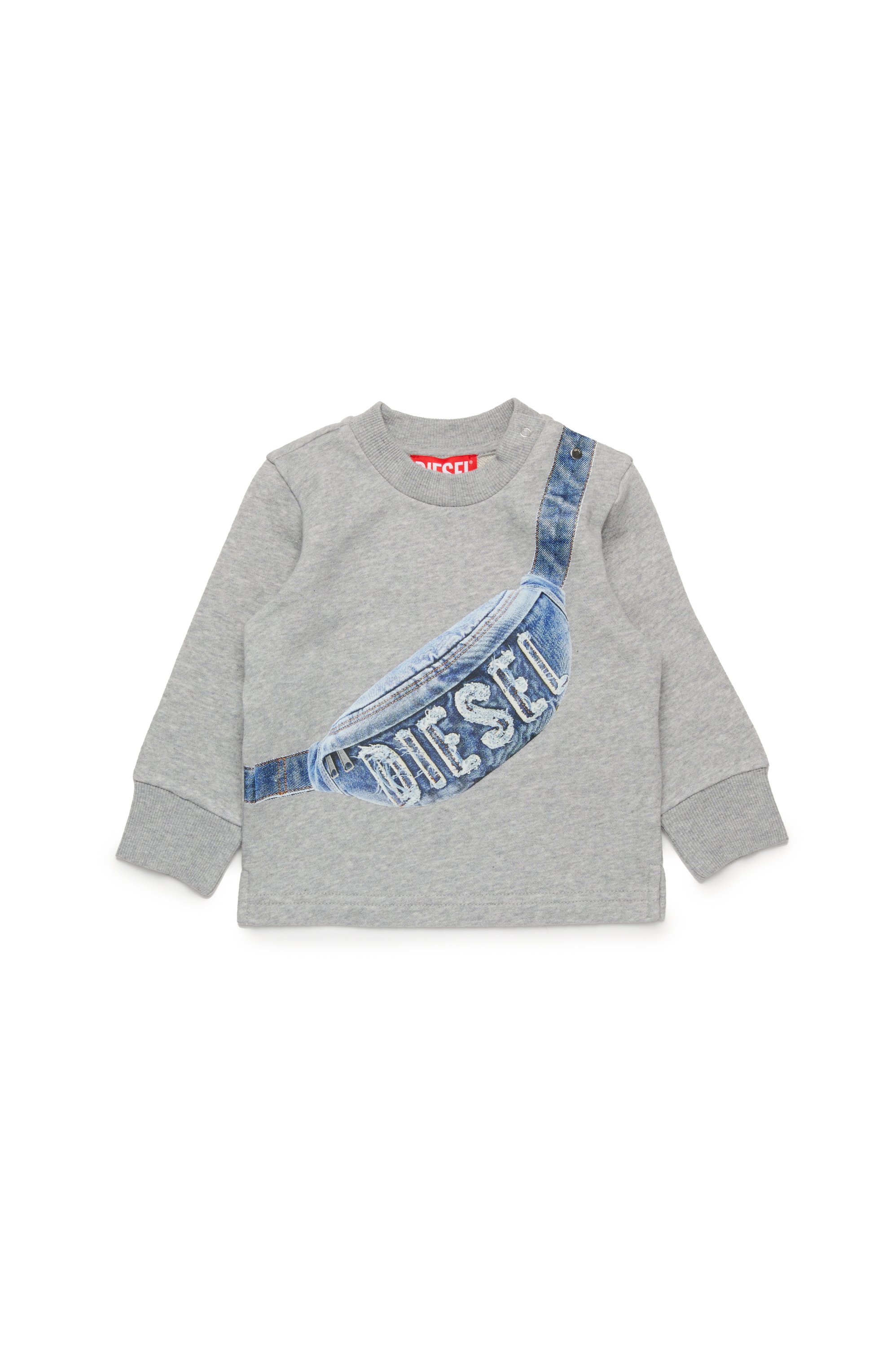 Diesel - SGIBBIB, Male's Sweatshirt with bag print in グレー - 1