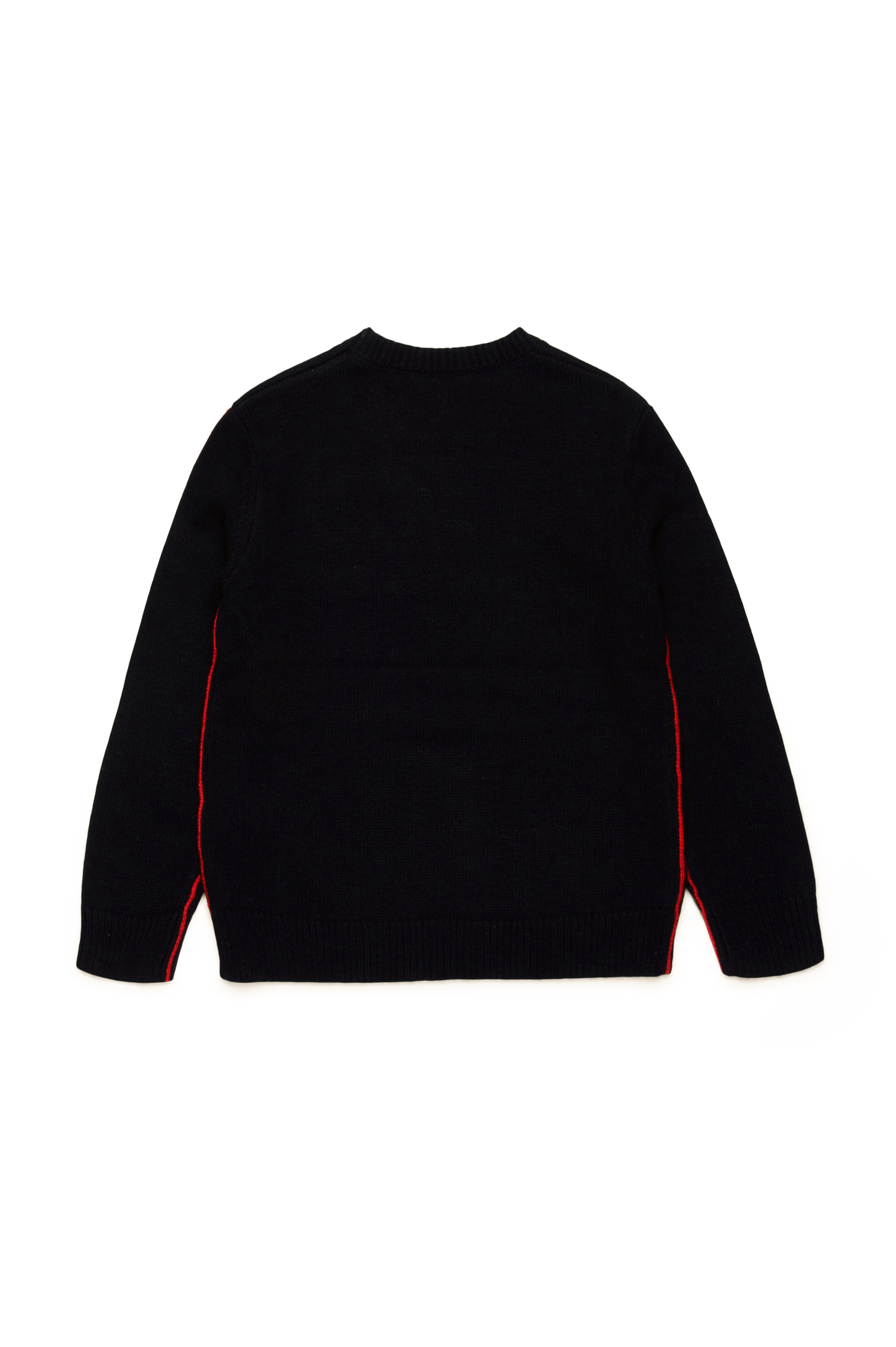 Diesel - KVROMO, Male's Piped jumper in cashmere-enriched blend in ブラック - 2