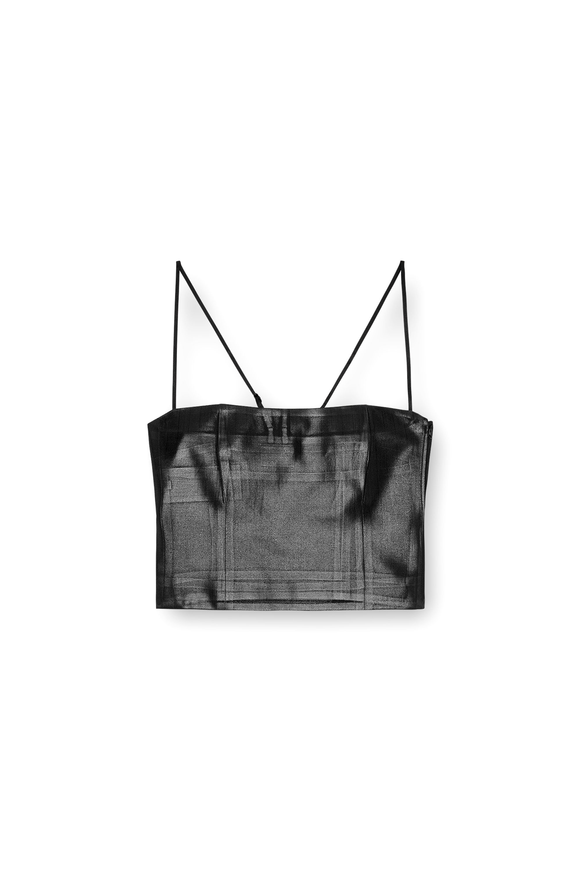 Diesel - T-REASURE, Female Pinstripe cami with coated front in マルチカラー - Image 3