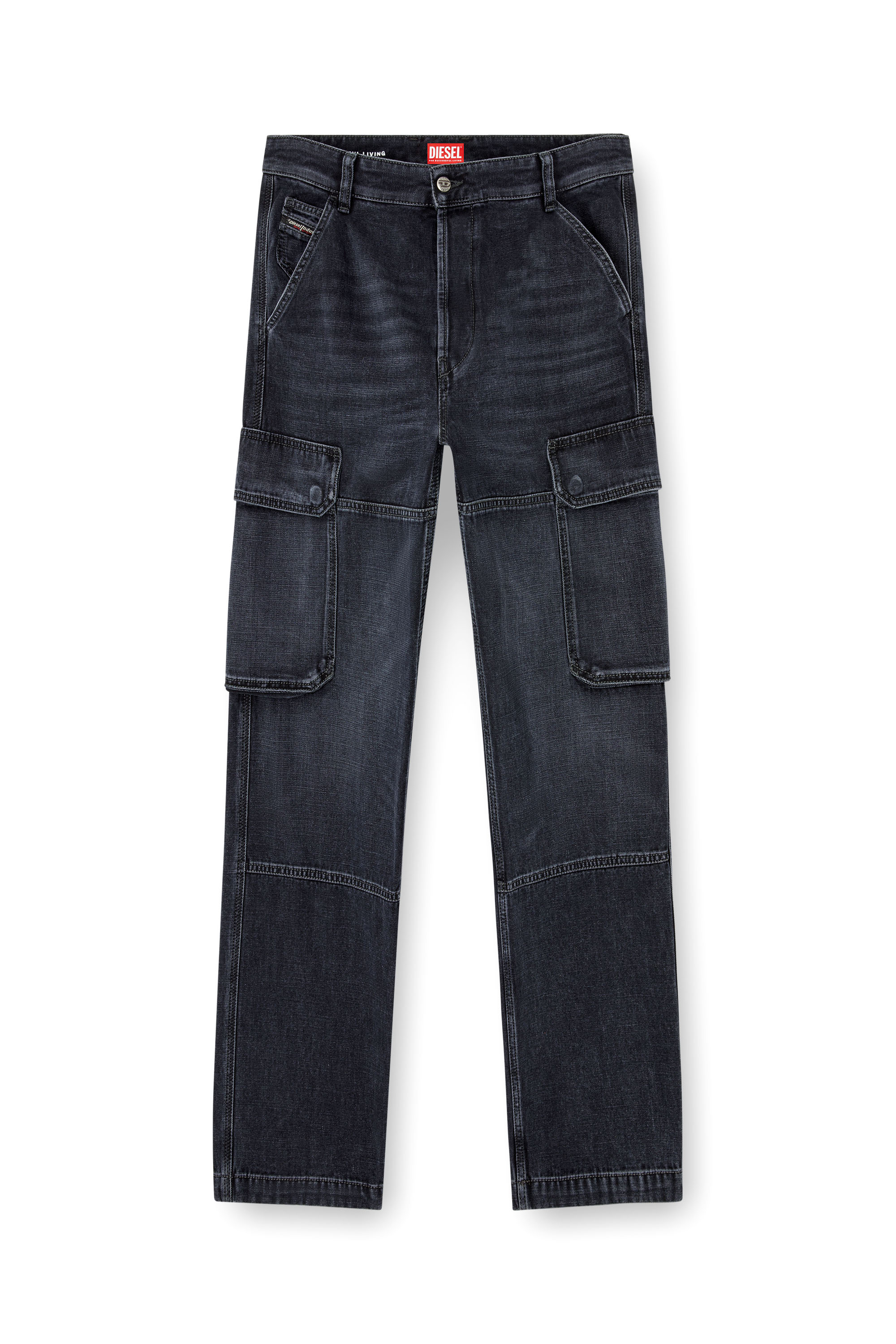 Diesel - Male's Regular Jeans D-Uty 007Z9, ブラック/ダークグレー - 3