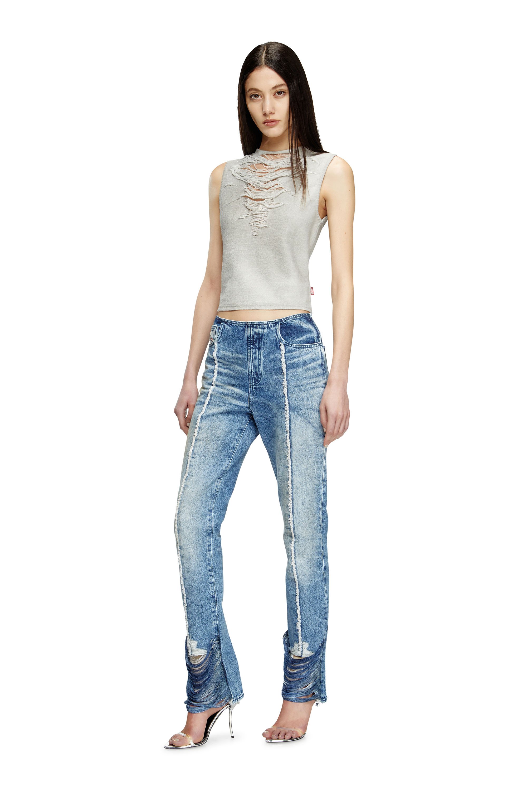 Diesel - Female's Bootcut Jeans D-Ginna 0CMBM, ミディアムブルー - 2