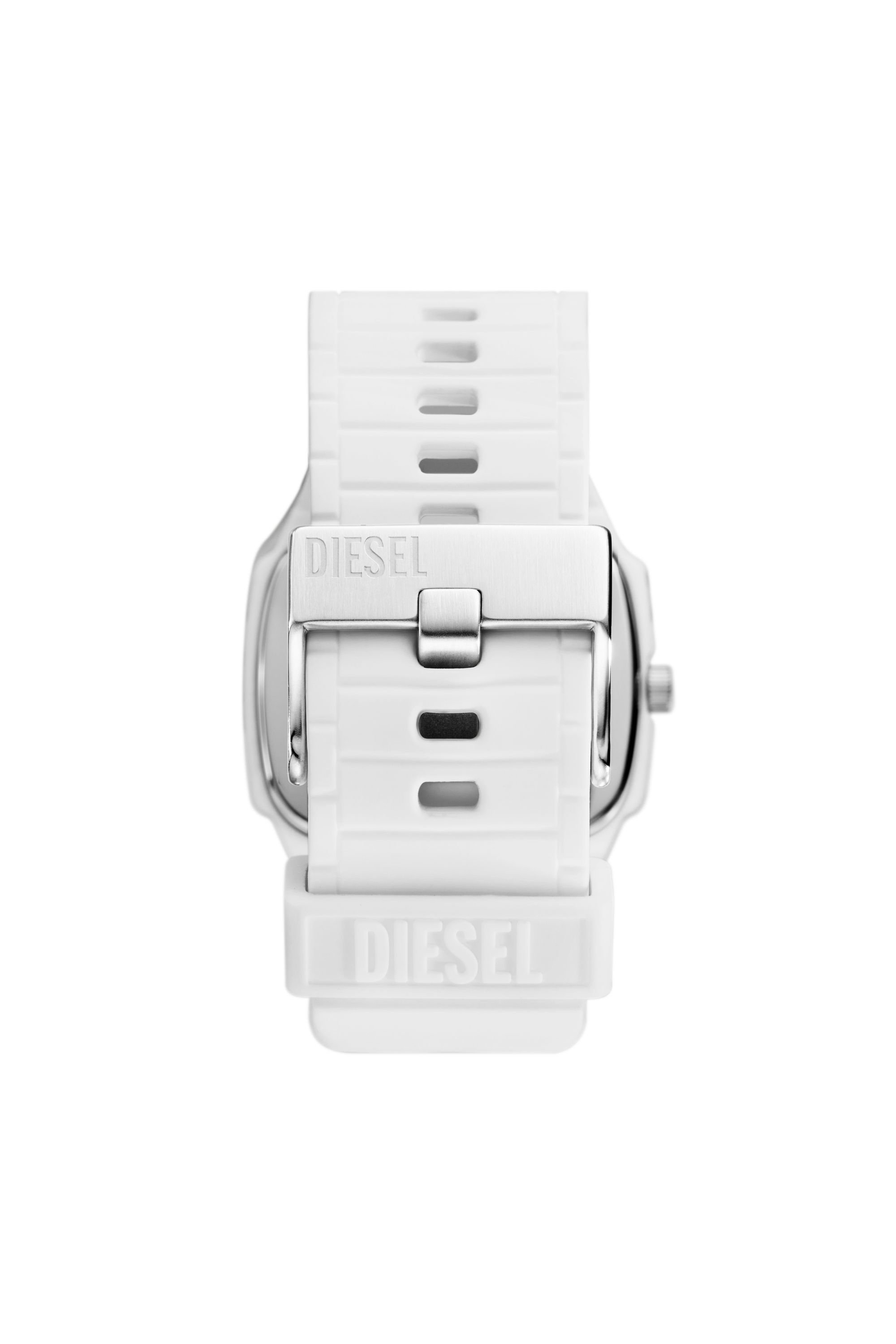 Diesel - DZ2204, Male Cliffhanger 2.0 three-hand white silicone watch in ホワイト - Image 2