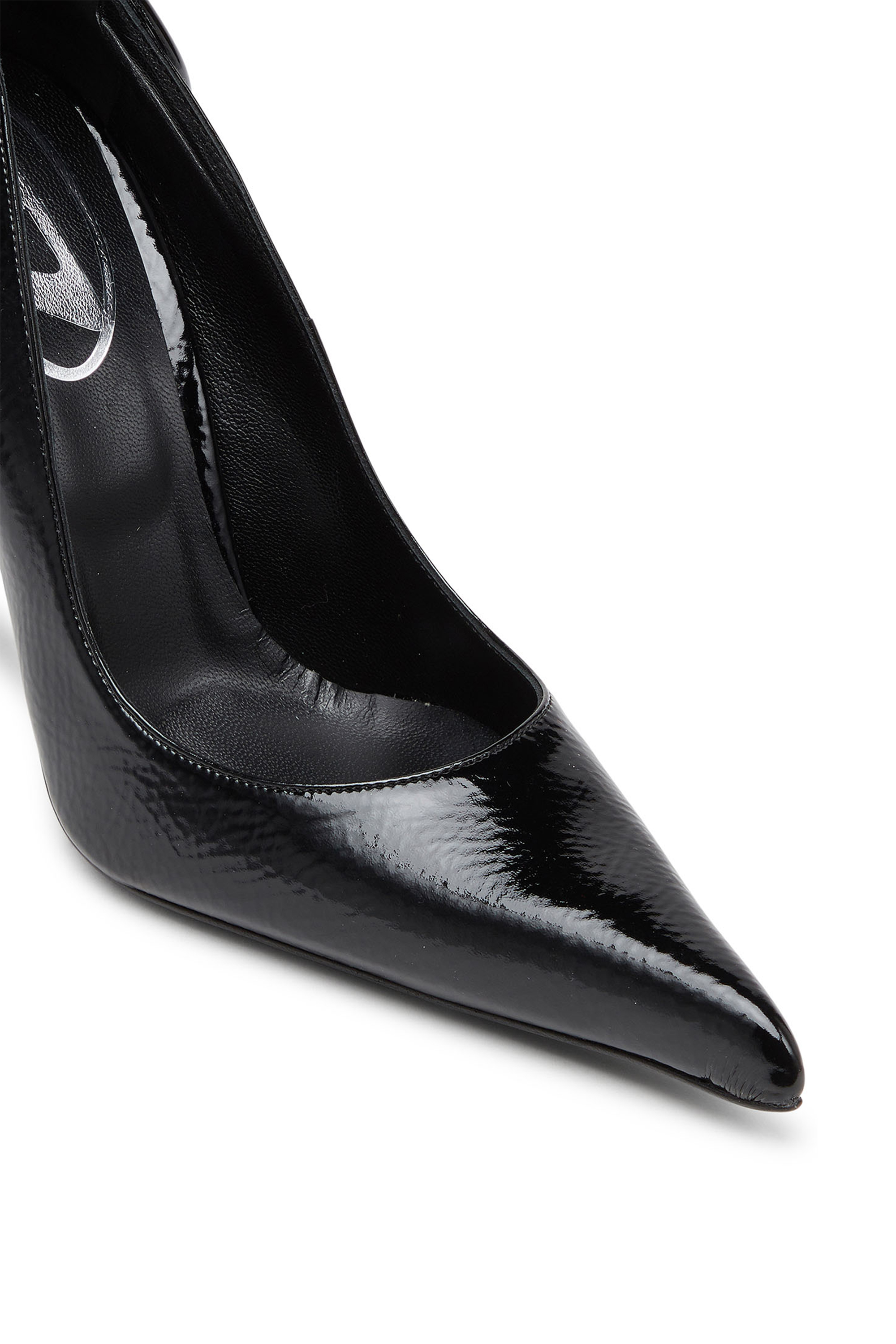 Diesel - D-TEN&HALF P, Female's D-Ten&Half-Glossy pumps with curved heel in ブラック - 6