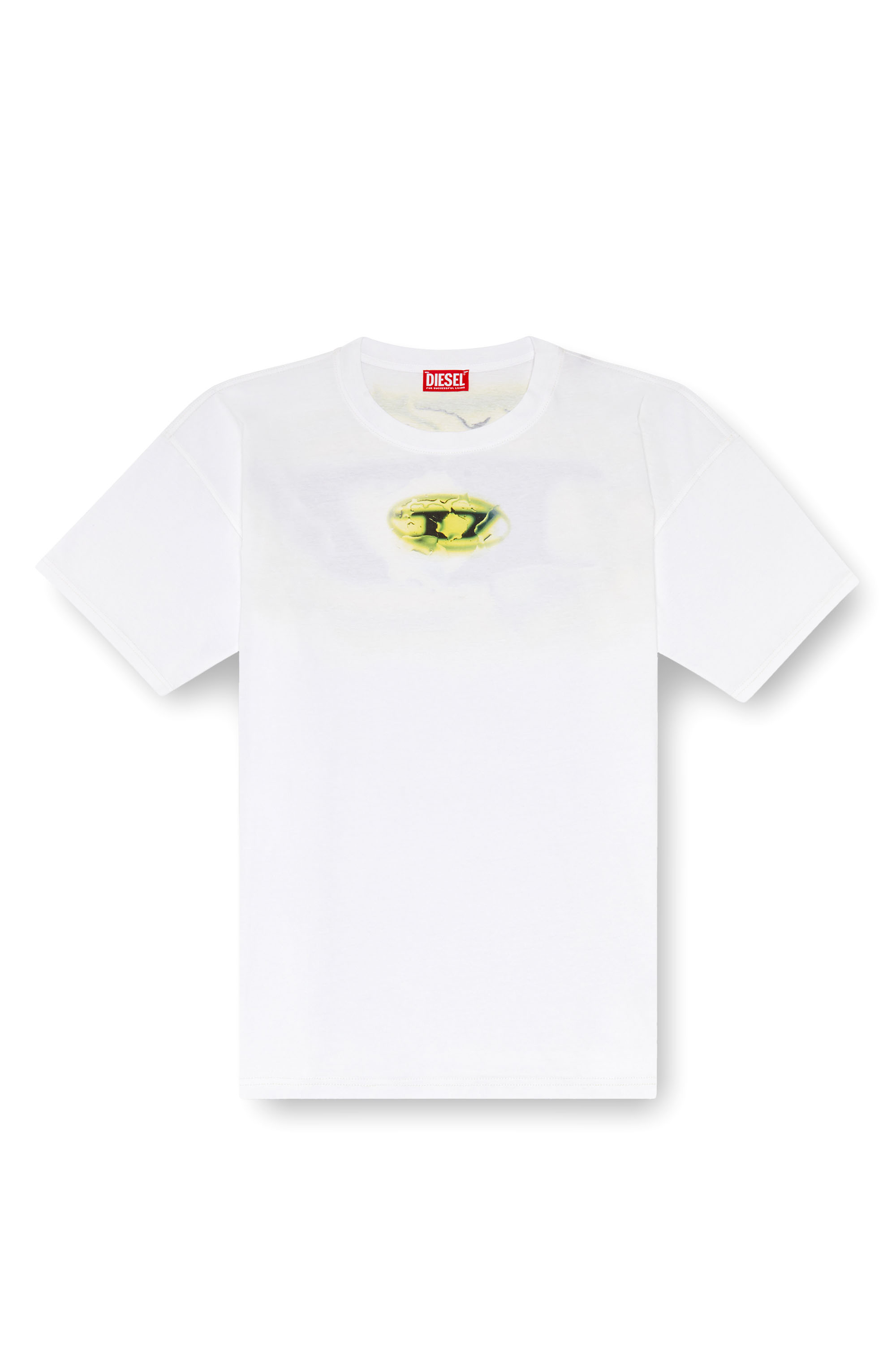 Diesel - T-BOXT-K3, Male's T-shirt with glowing-effect logo in ホワイト - 4