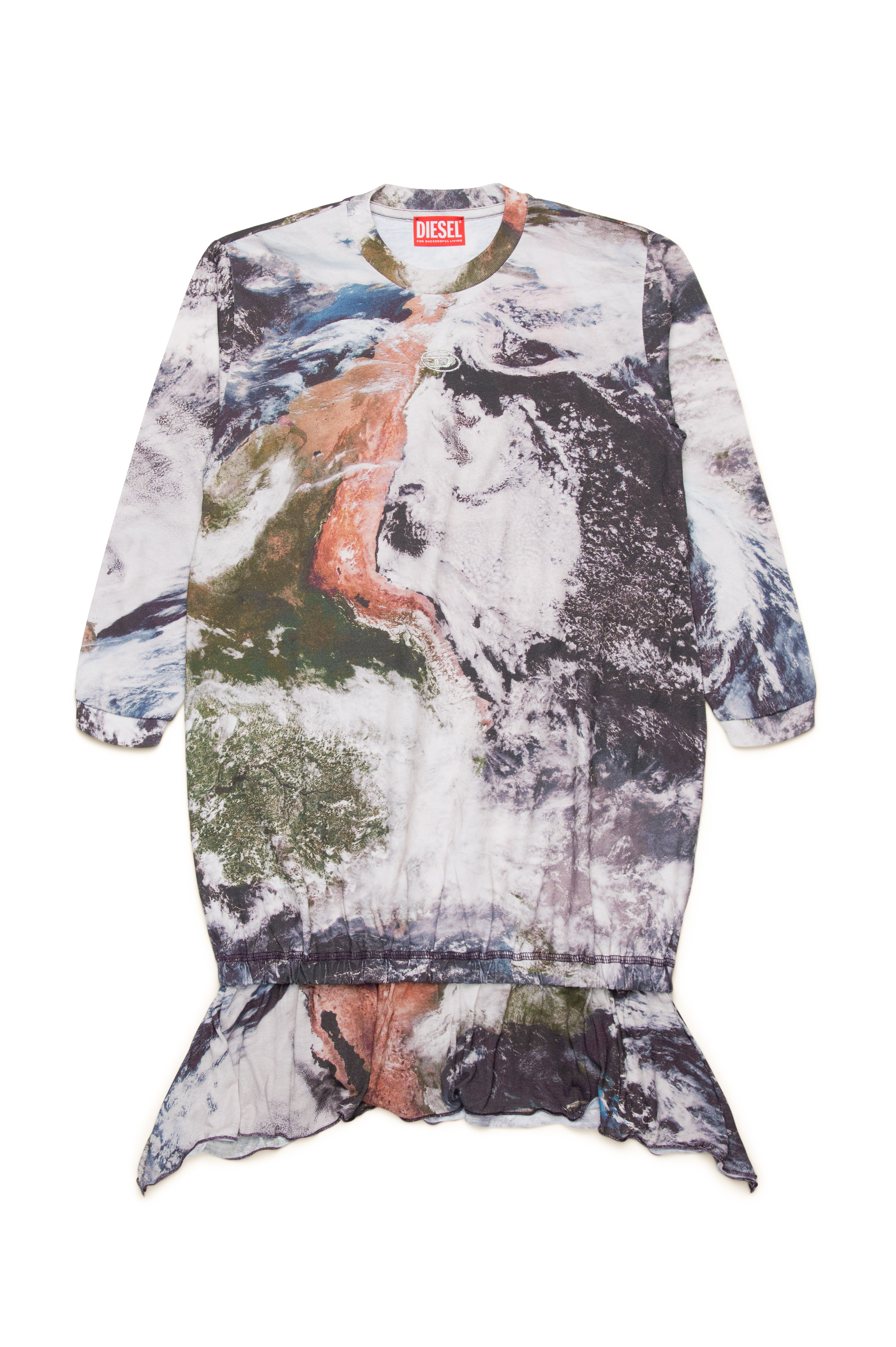 Diesel - DOLLYOD, Female Asymmetric dress with Planet Camo print in マルチカラー - Image 2