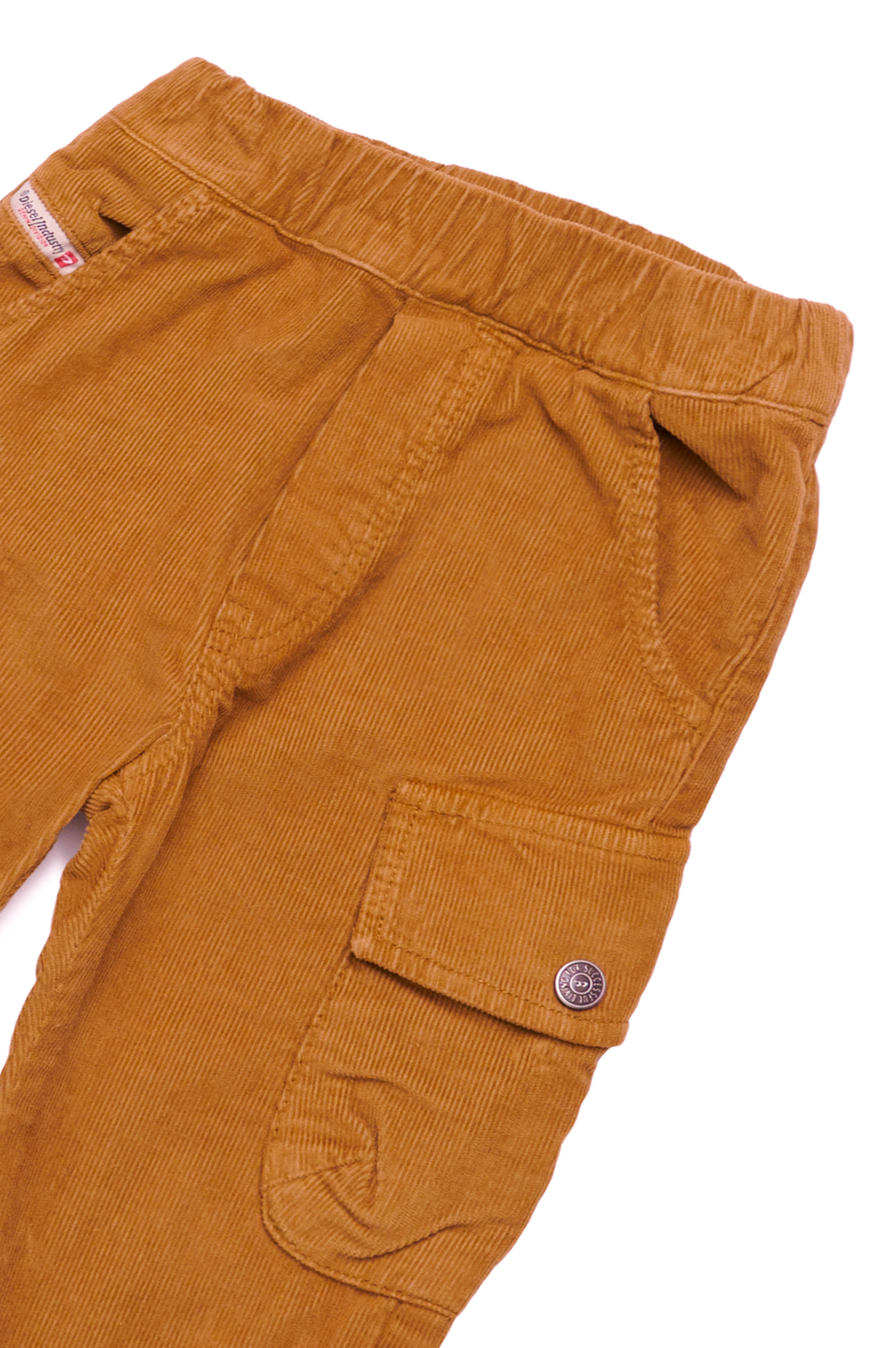 Diesel - PESSYB, Male's Corduroy pants with branded buttons in Brown - 3